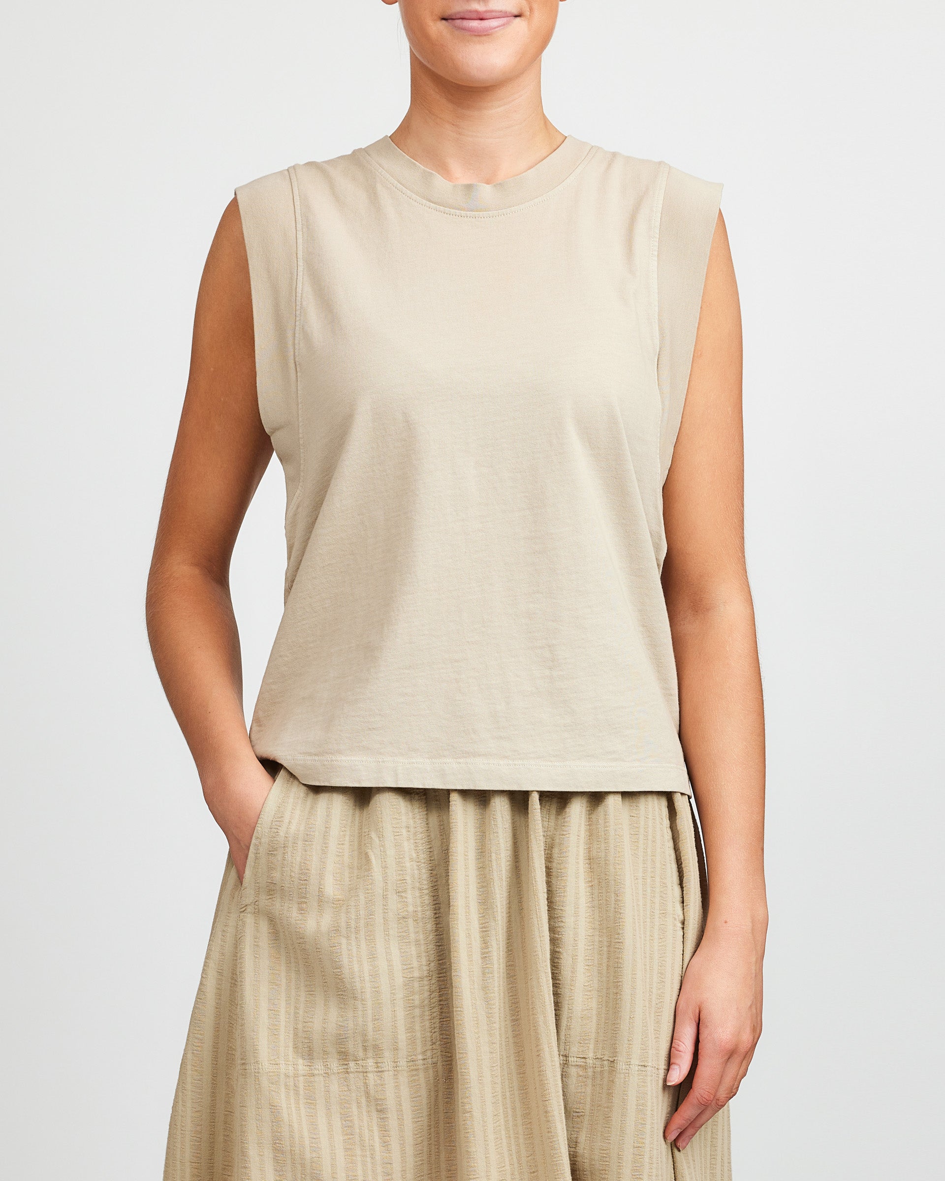 Raquel Allegra Clay Hauser Muscle Tee