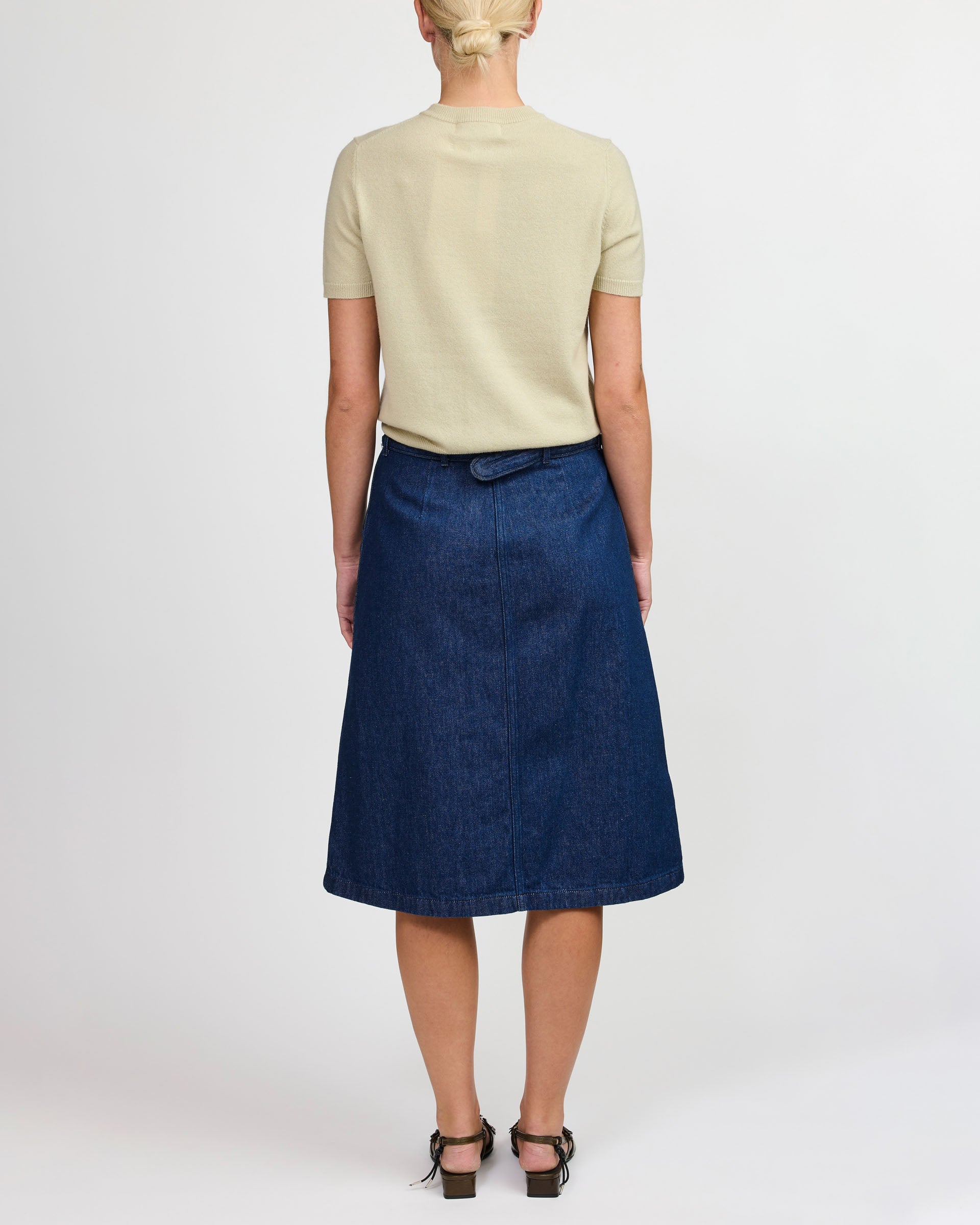 Dries Van Noten Sheraz Denim Blue Skirt