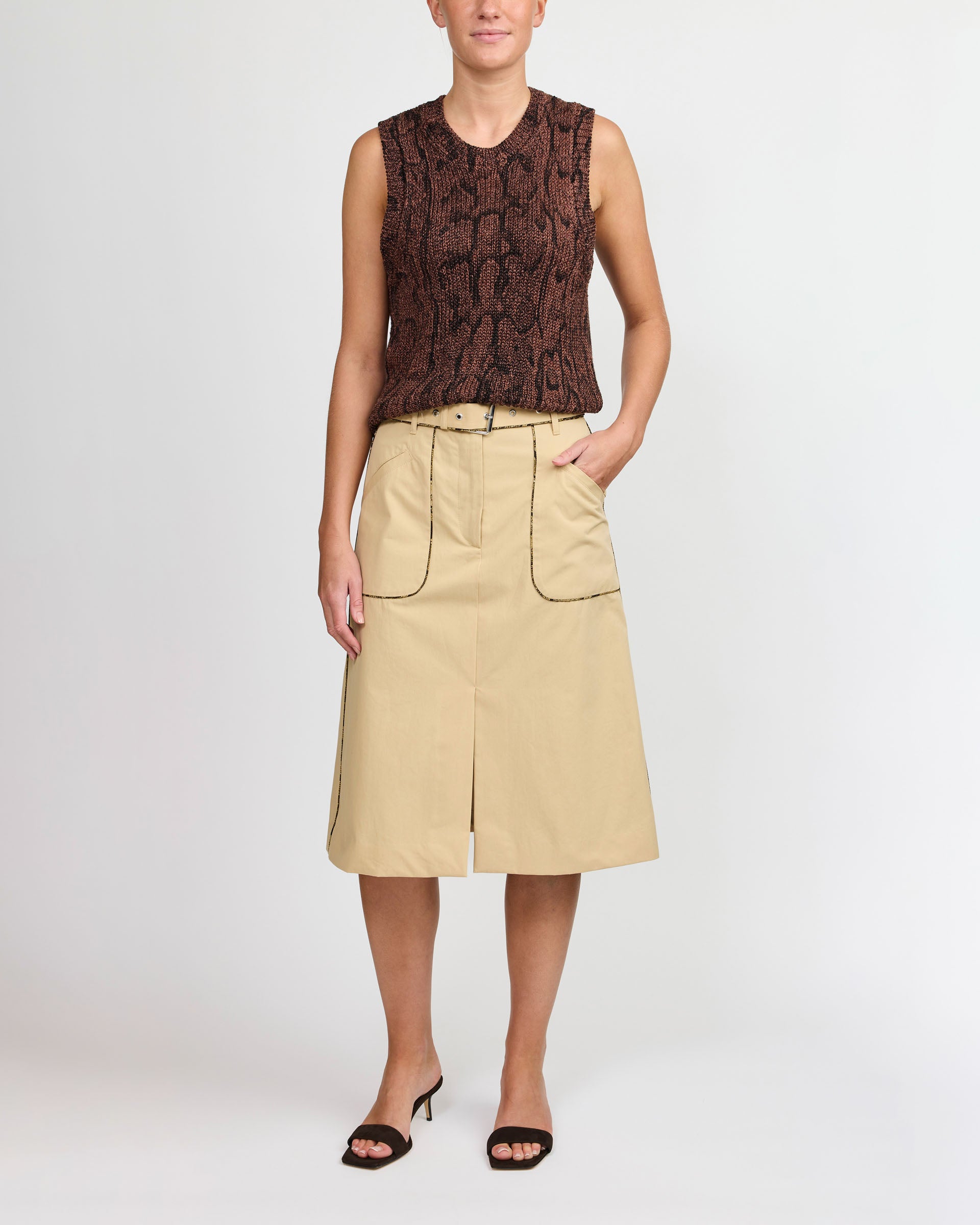 Dries Van Noten Sheraz Beige Skirt