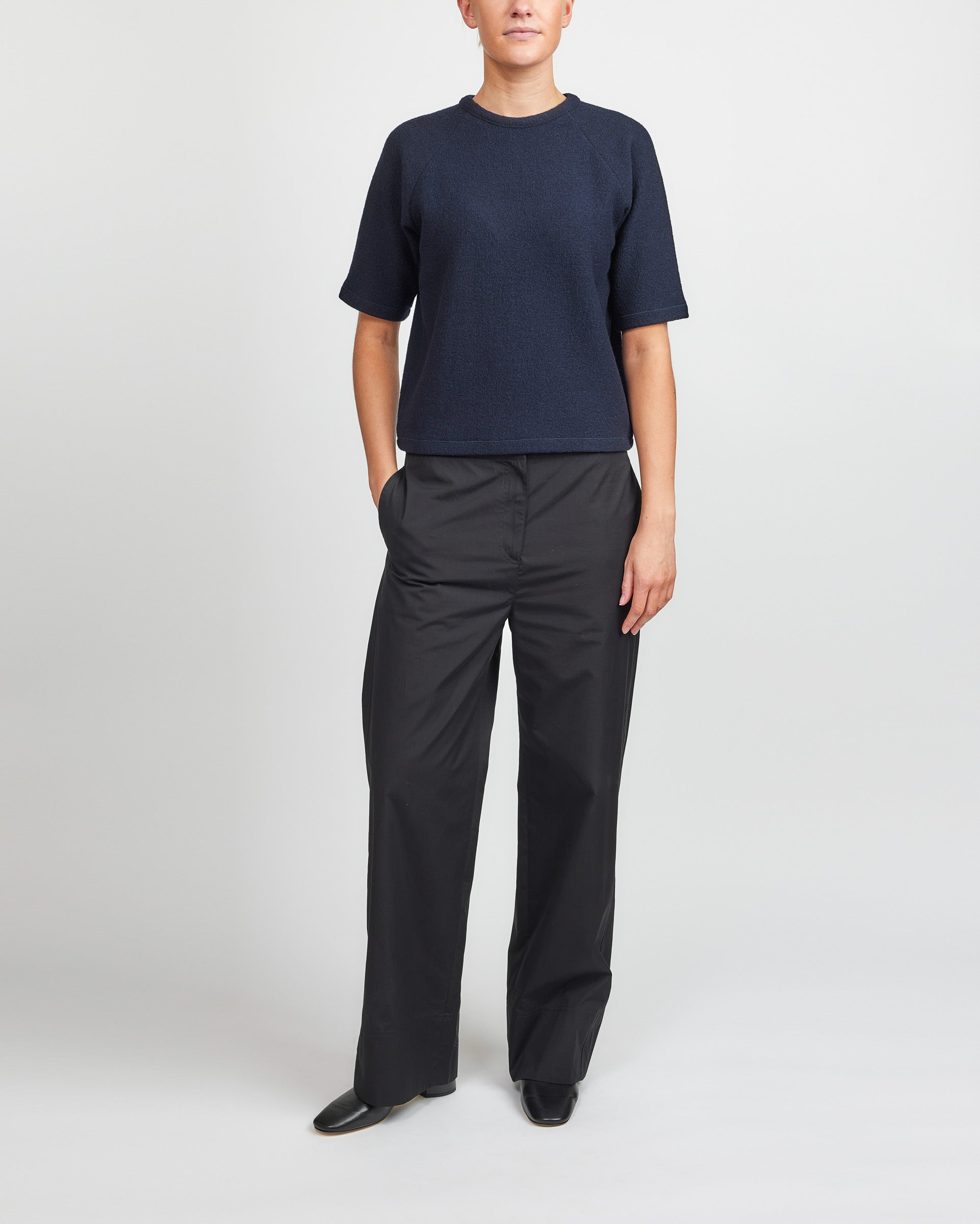 Toteme Black Twisted Seam Trousers