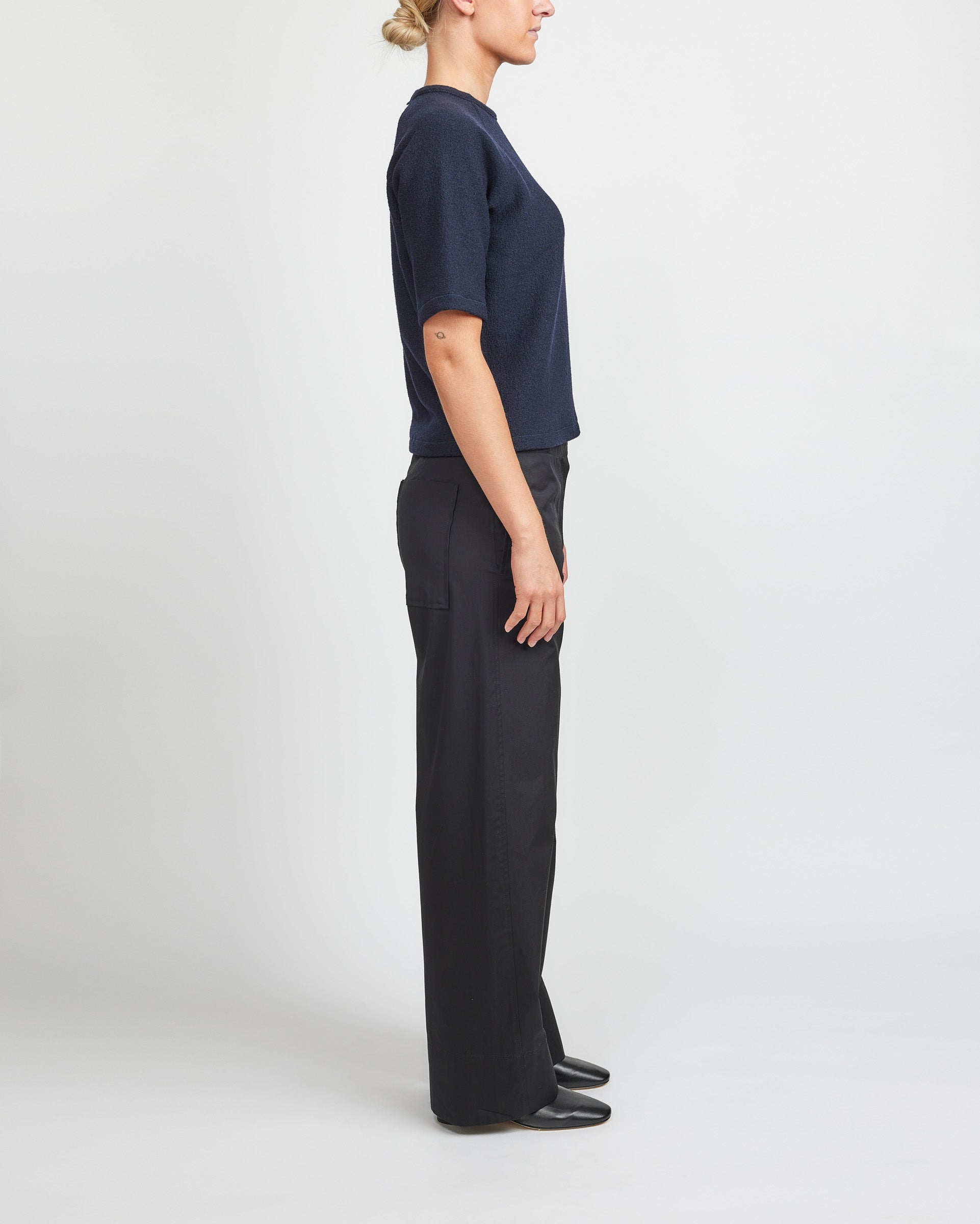 Toteme Black Twisted Seam Trousers