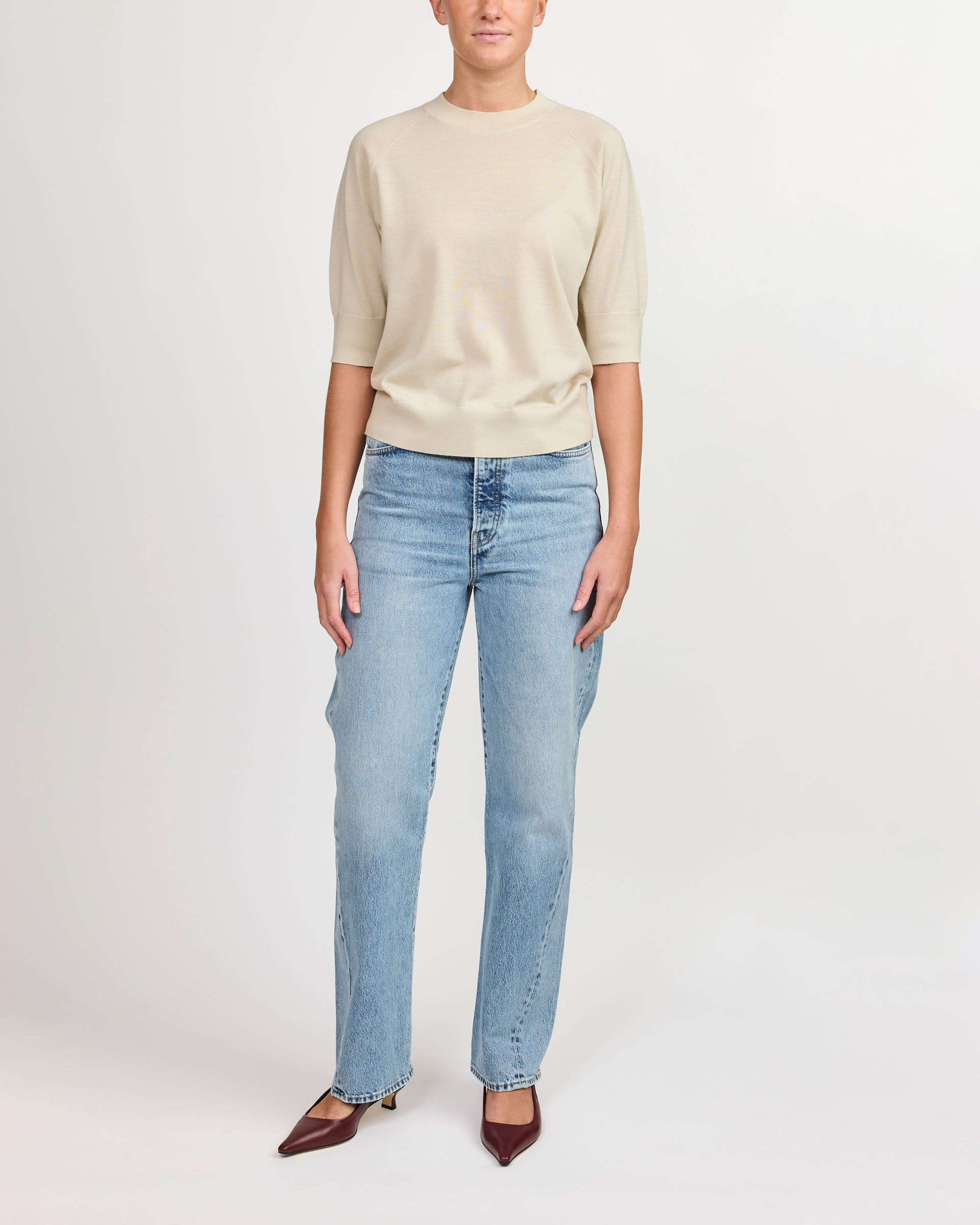 Toteme Worn Blue Twisted Seam Jeans