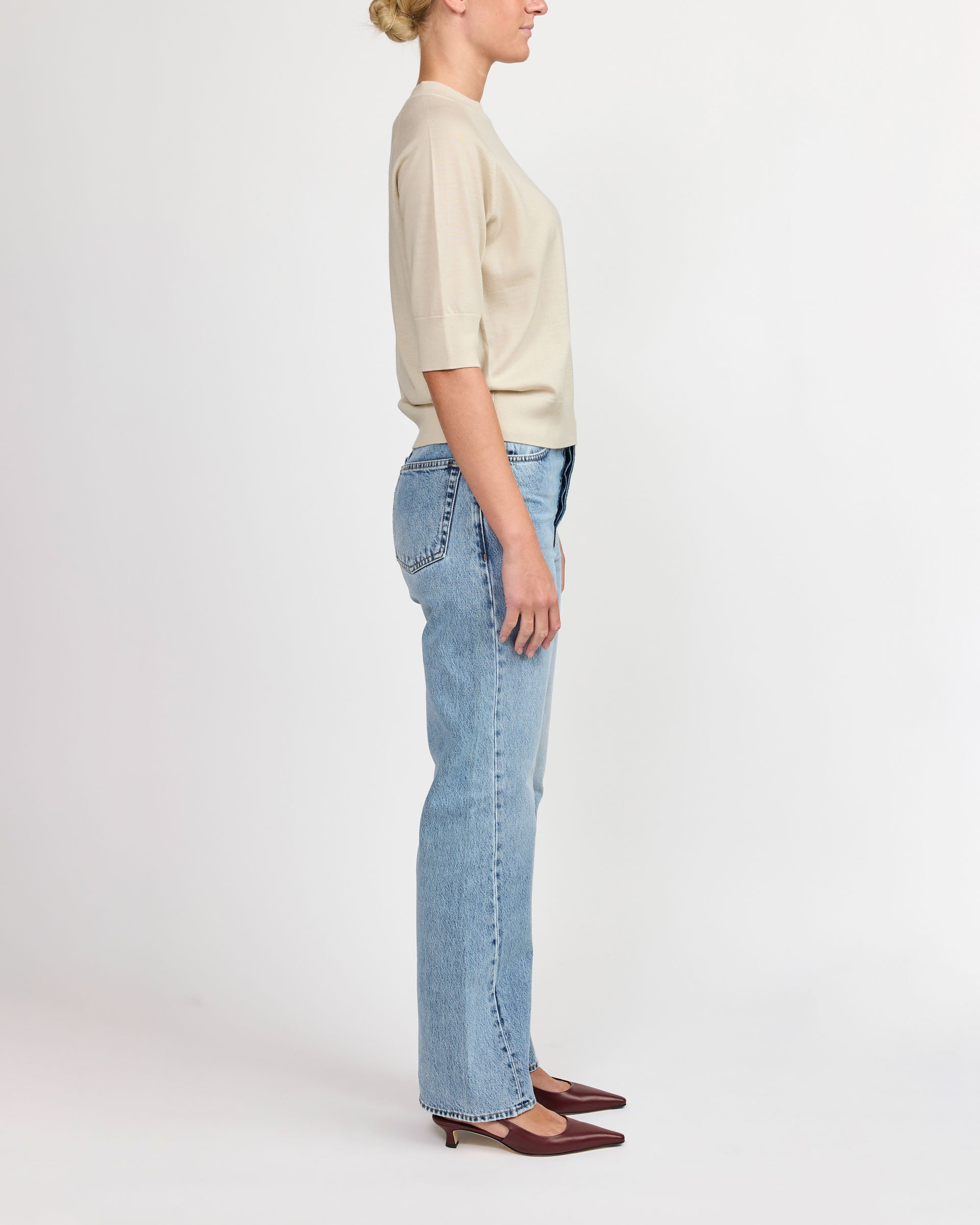 Toteme Worn Blue Twisted Seam Jeans