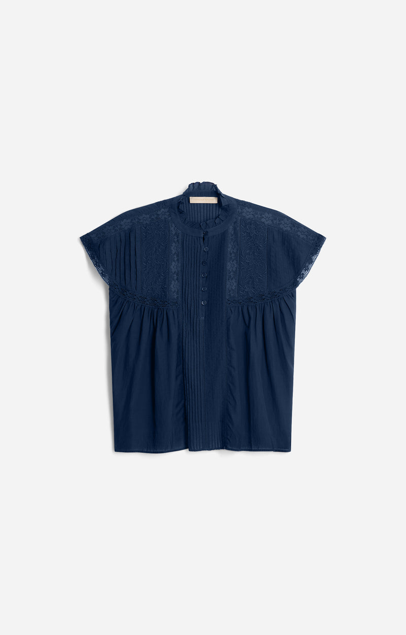 Vanessa Bruno Navy Ganu Blouse