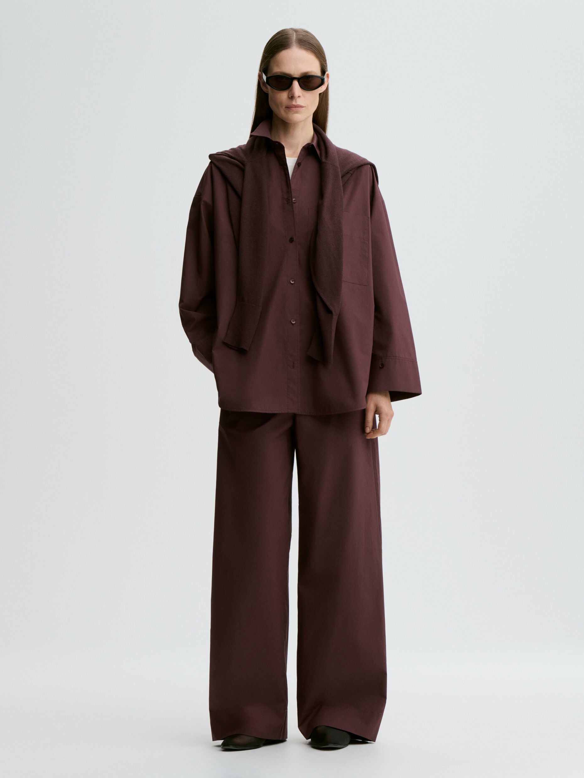 By Malene Birger Aubergine Milena Trousers