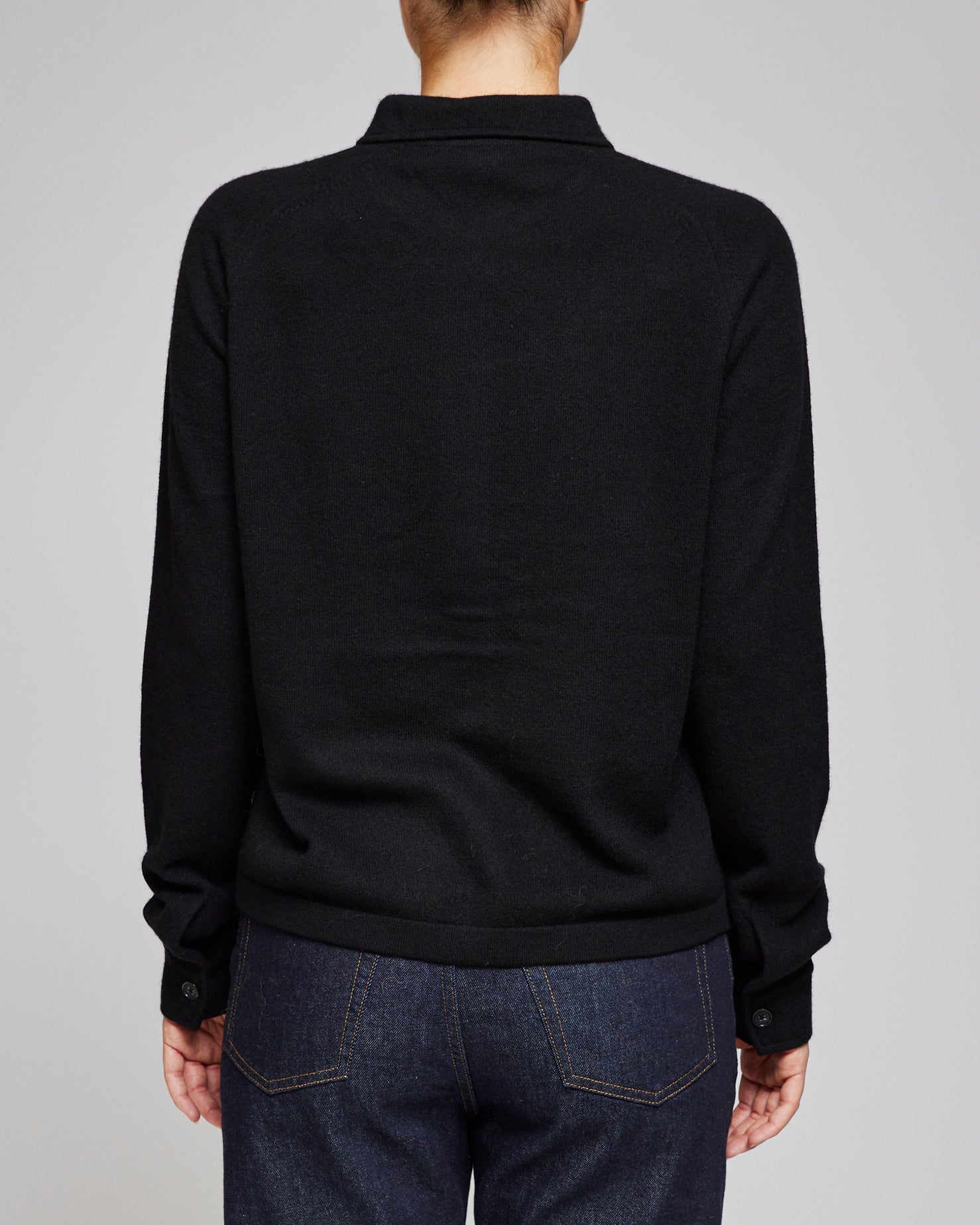 Toteme Black Raglan Sleeve Cashmere Cardigan