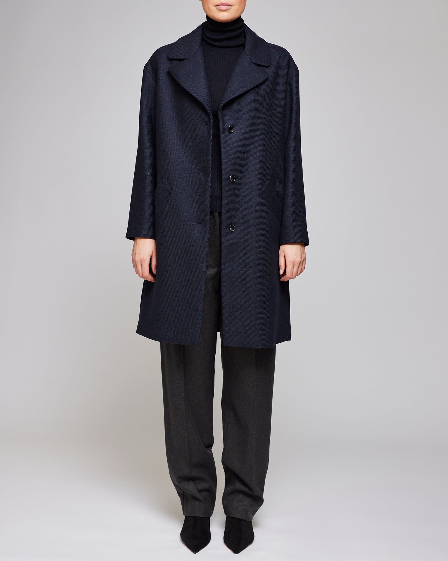 A.P.C Dark Navy Manteau Ninon Jacket