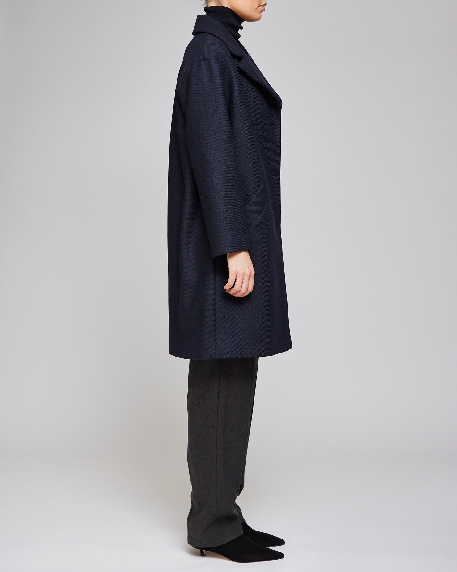A.P.C Dark Navy Manteau Ninon Jacket