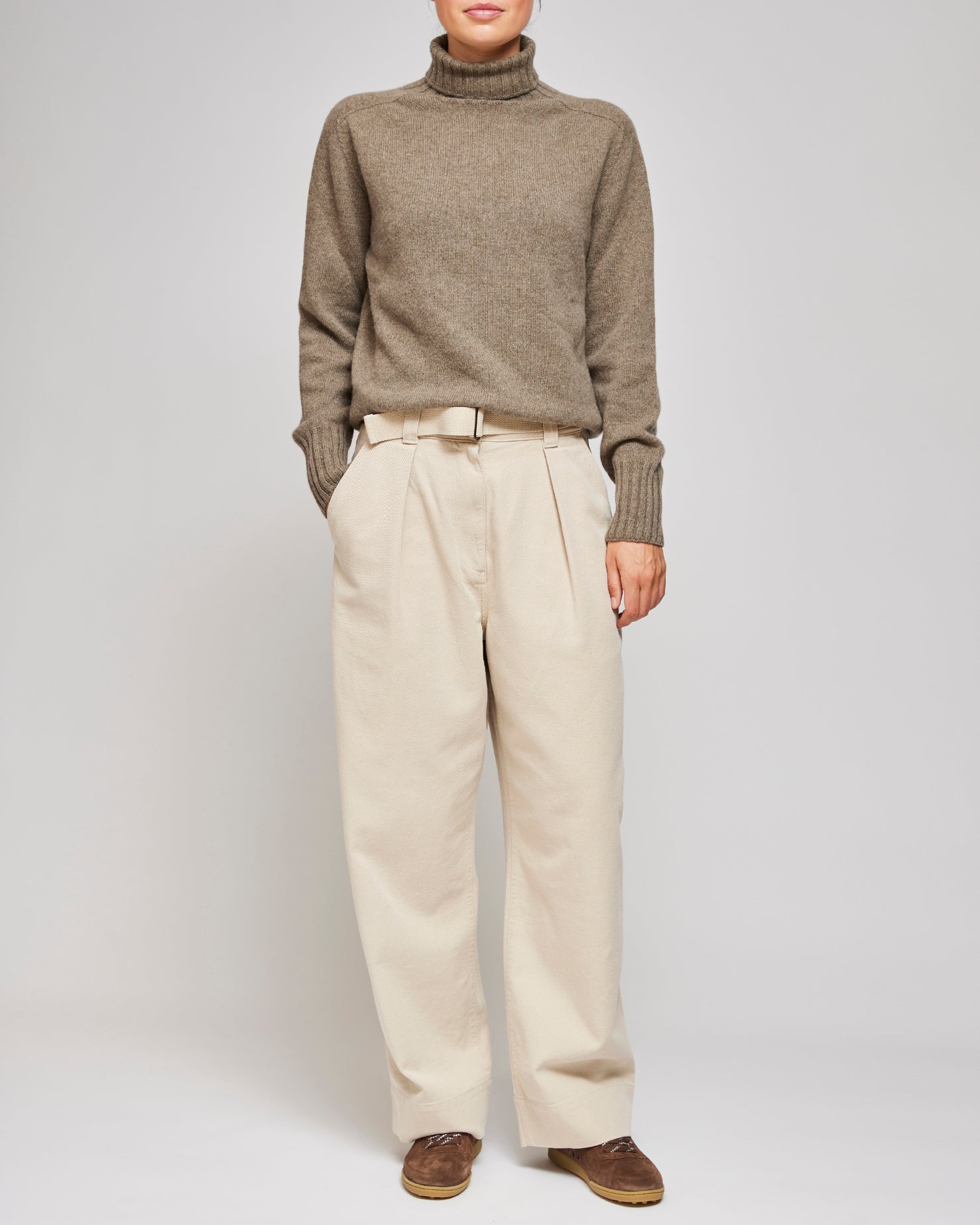 MHL Drill Bone Webbing Belt Trousers