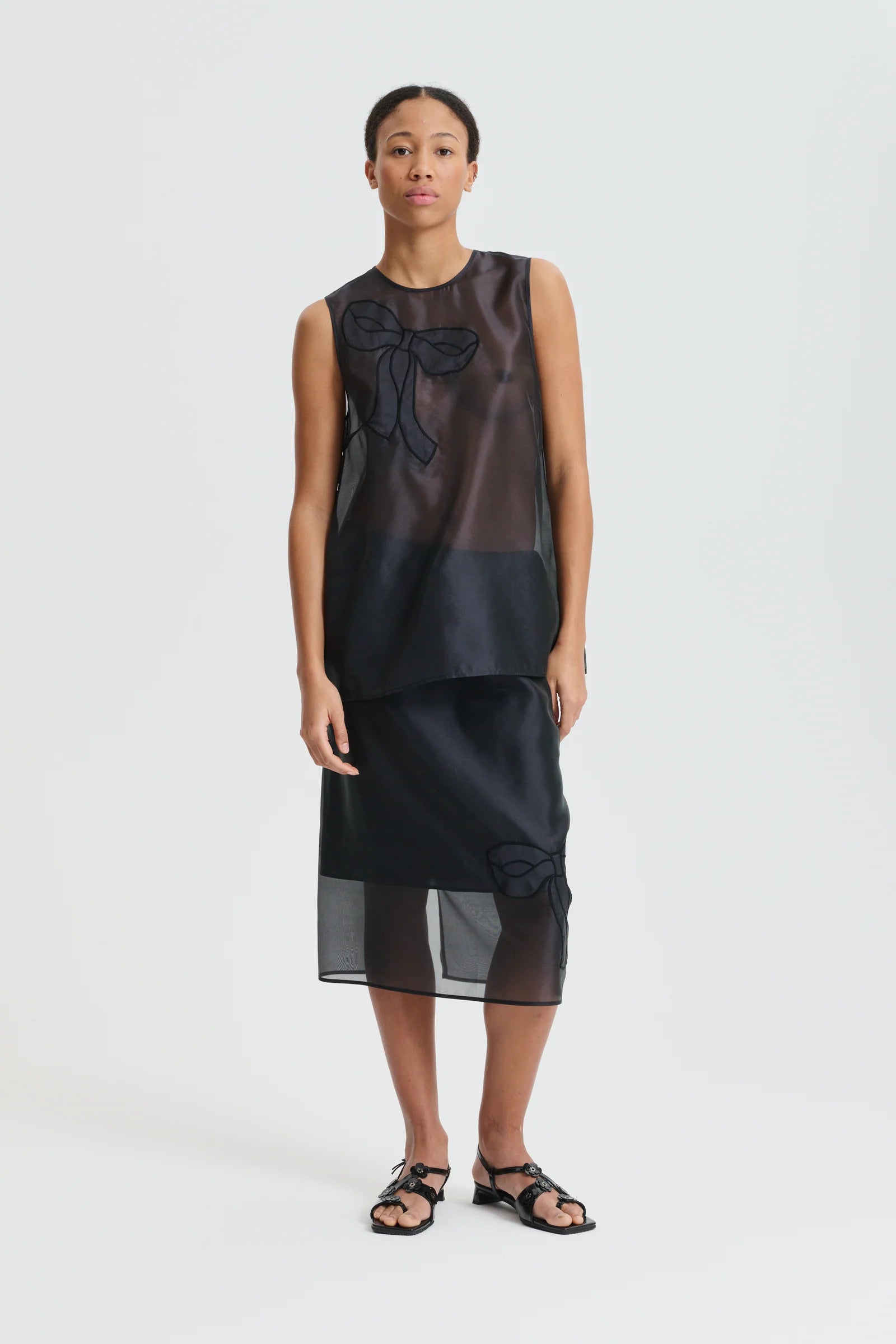 Cecilie Bahnsen Black Bria Skirt