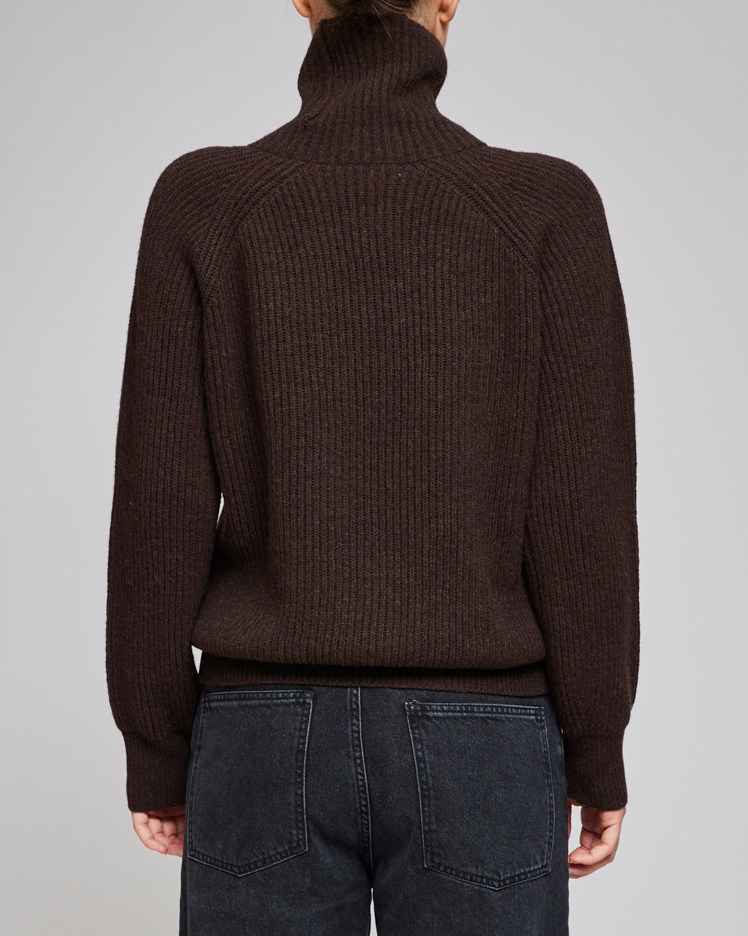 Af Agger Brown Shetland Wool Turtleneck