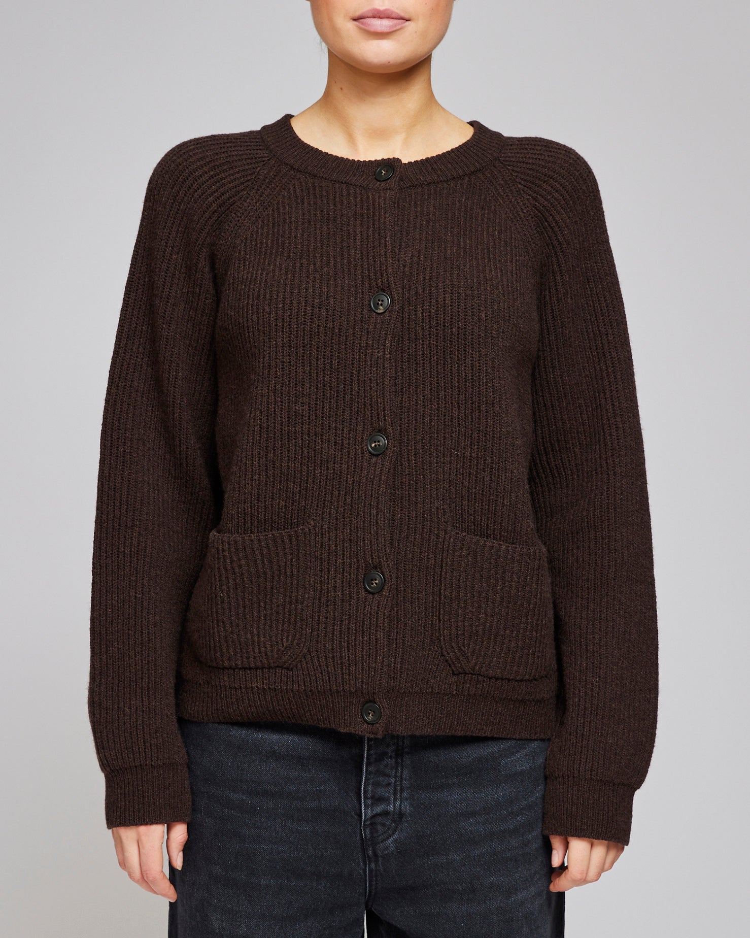 Af Agger Brown Shetland Wool Cardigan