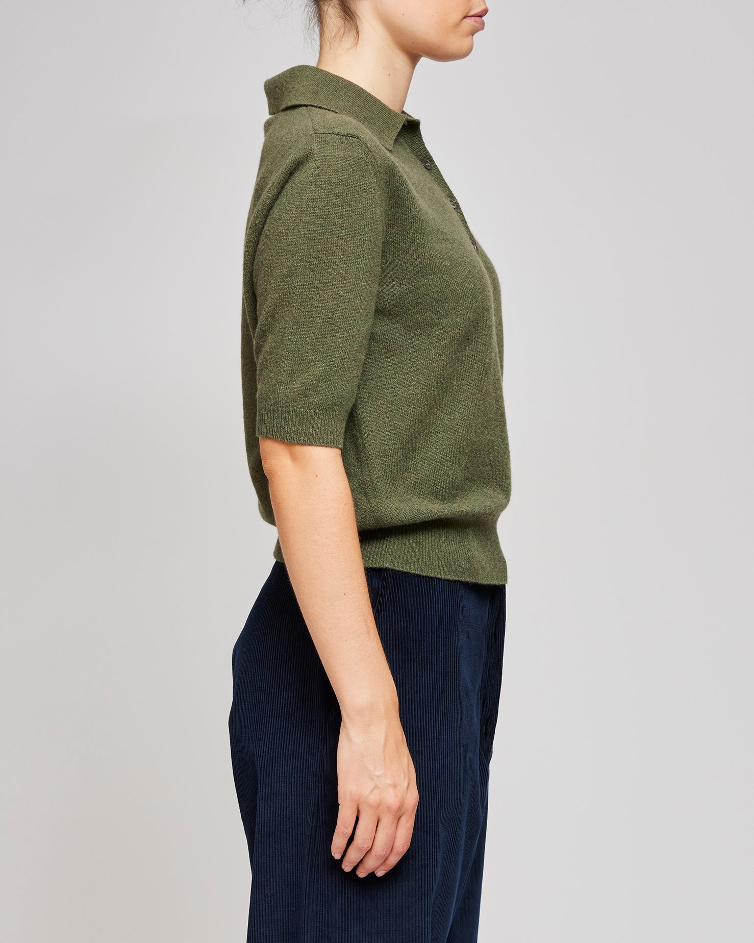 Rika Studios Green Thee Cashmere Polo