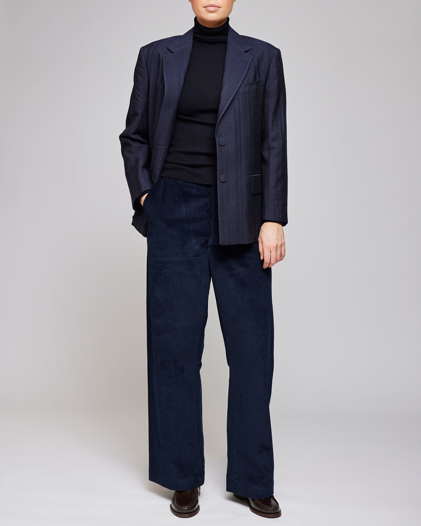 Dries Van Noten Navy Birdy Jacket