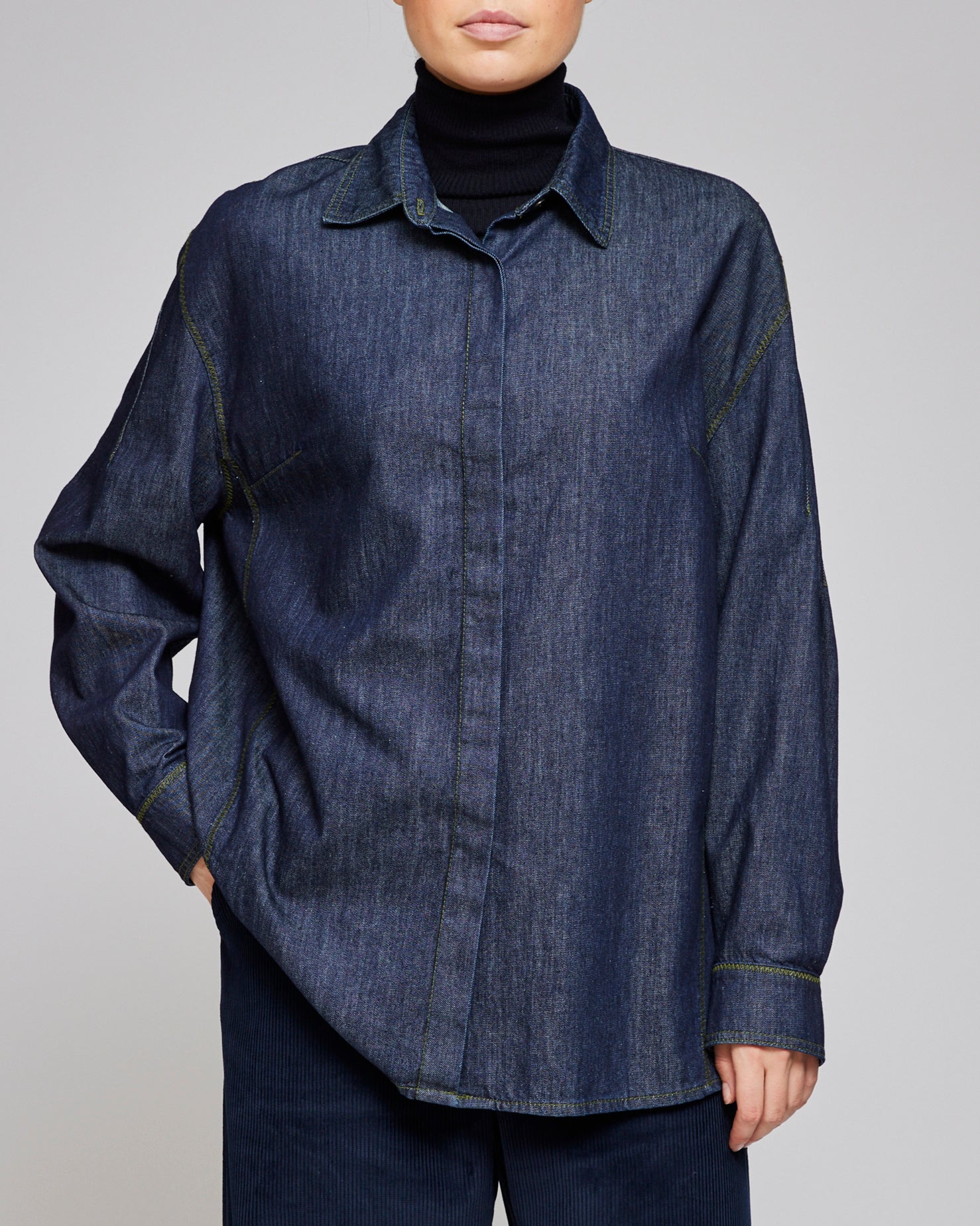 Dries Van Noten Indigo Camis Shirt