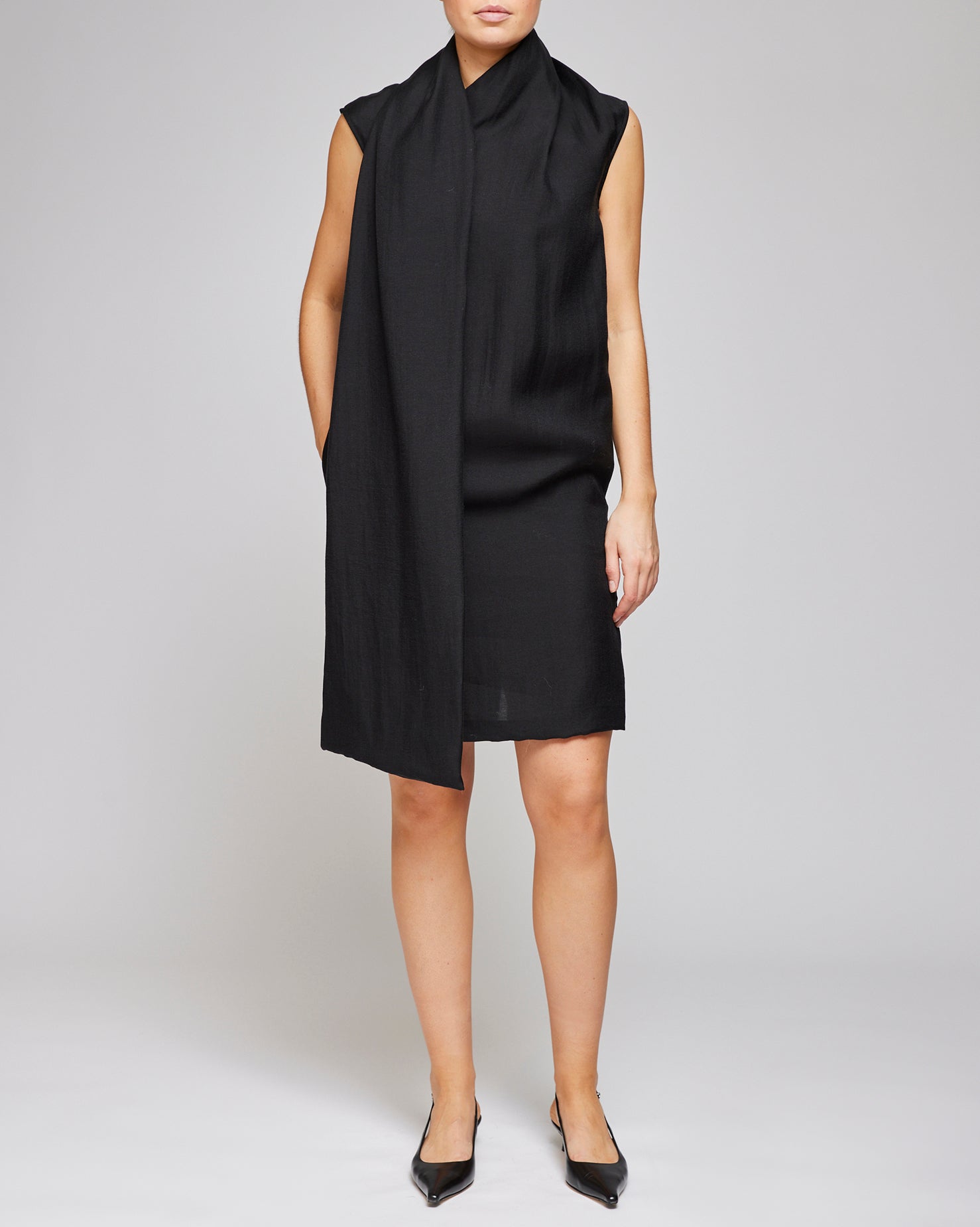 Toteme Black Scarf Dress