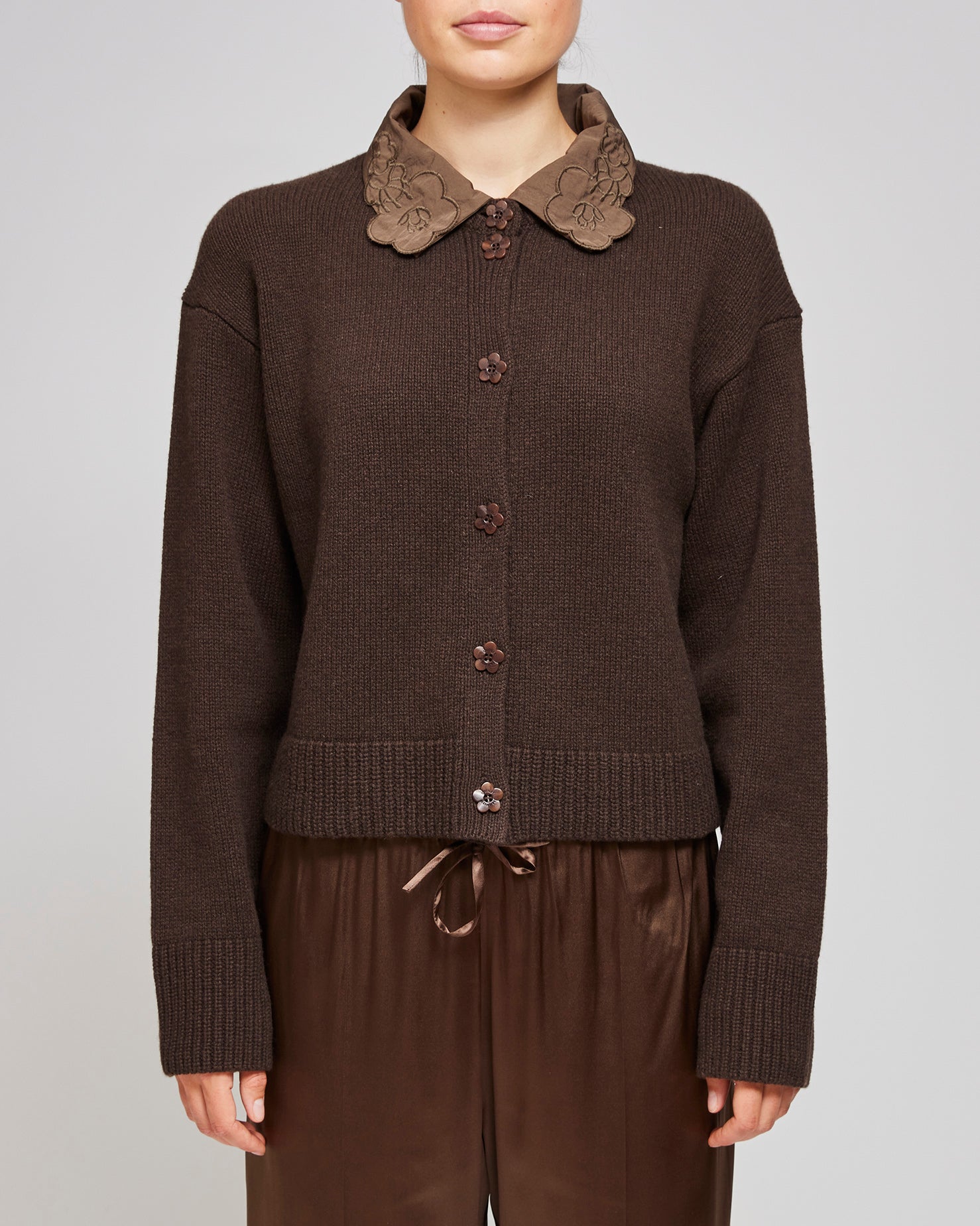 Cecilie Bahnsen Brown Bibi Cardigan