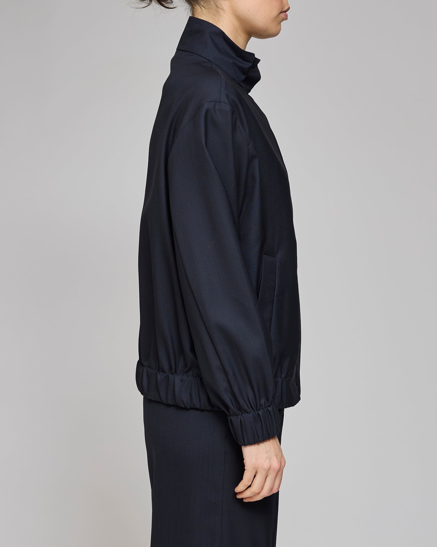 Af Agger Navy Tropical Wool Tracksuit Top