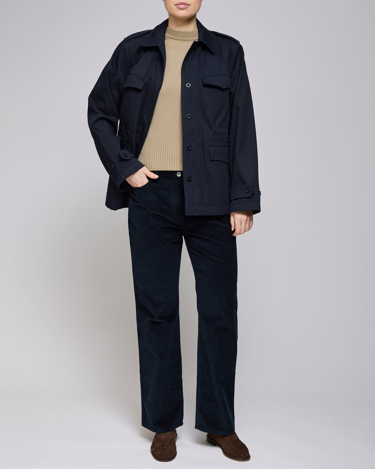 A.P.C. Navy Veste Ceintree Jacket