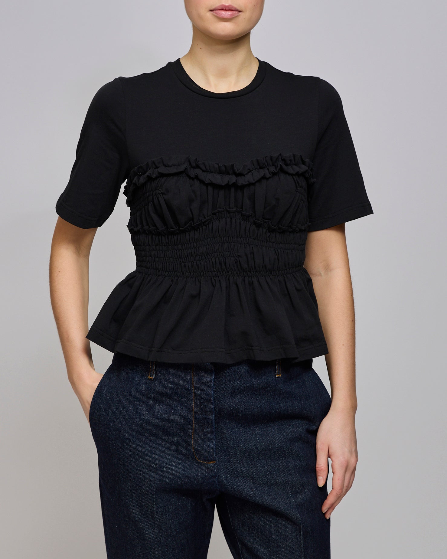 Cecilie Bahnsen Black Vilde T-Shirt Jersey