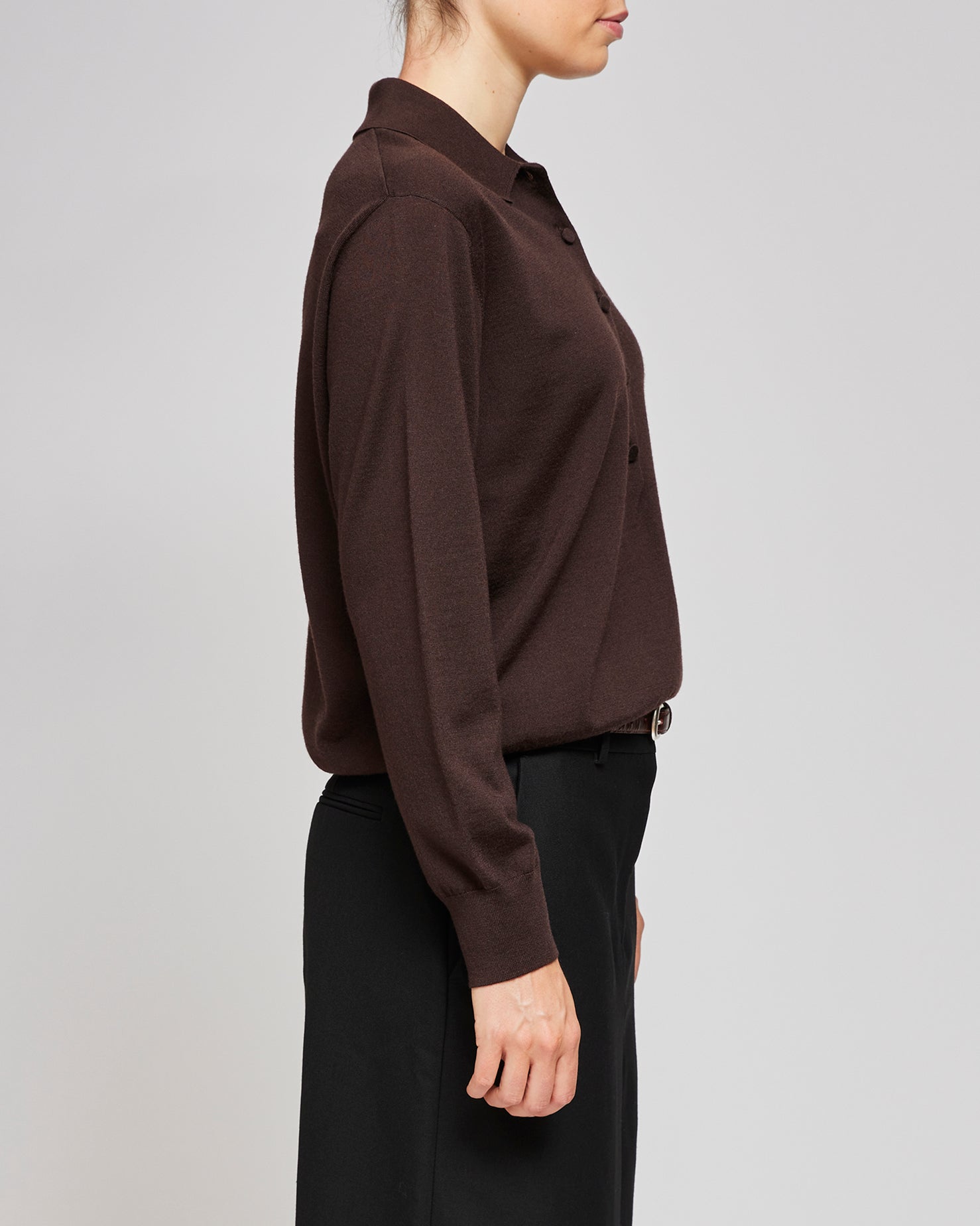 Dries Van Noten Dark Brown Tuno Polo