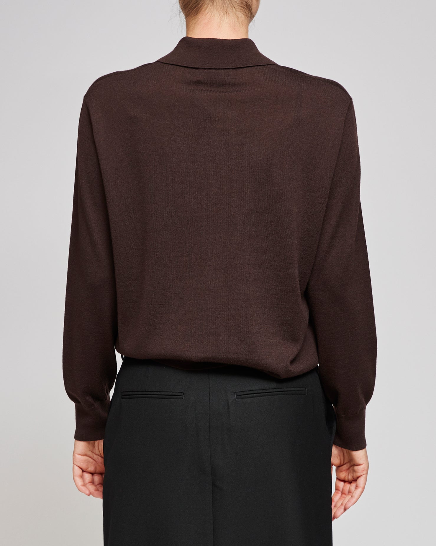 Dries Van Noten Dark Brown Tuno Polo