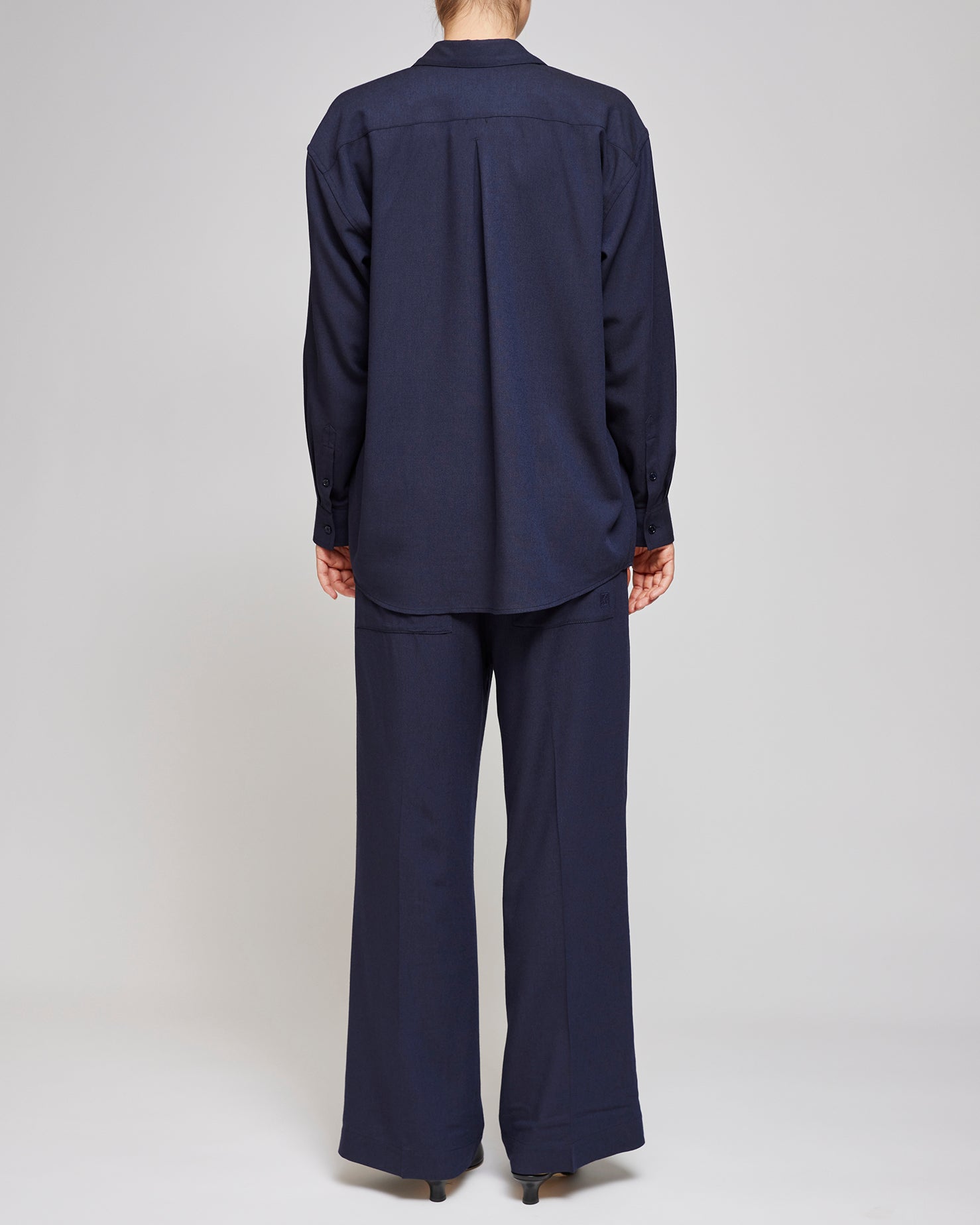 Toteme Navy Fluid Winter Trousers
