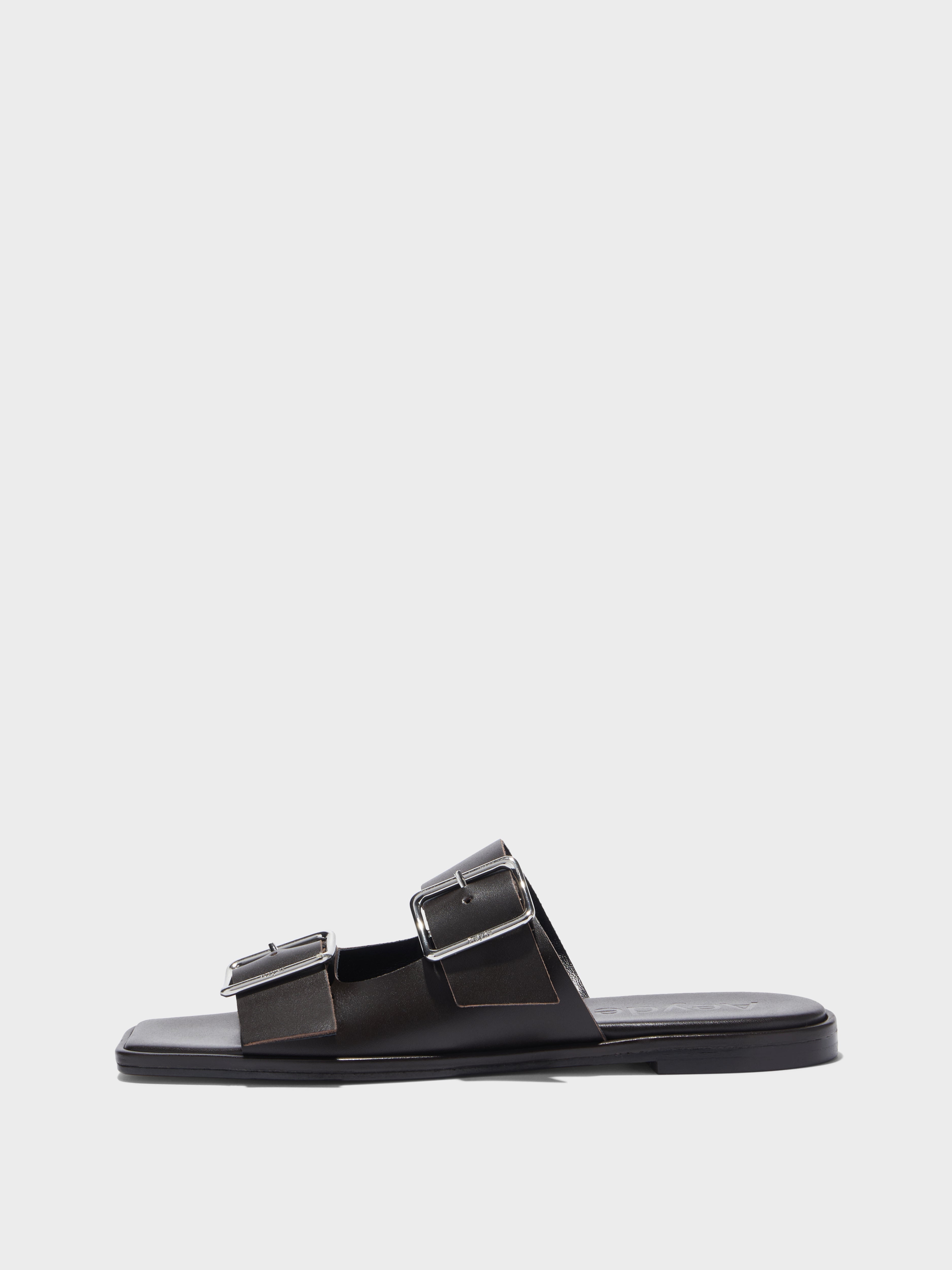 Aeyde Tonya Calf Leather Moka Sandal
