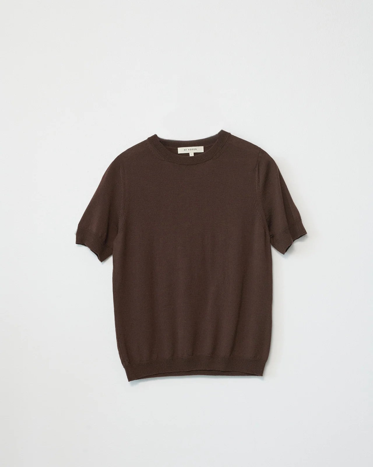 Af Agger Brown Merino Knit T-shirt