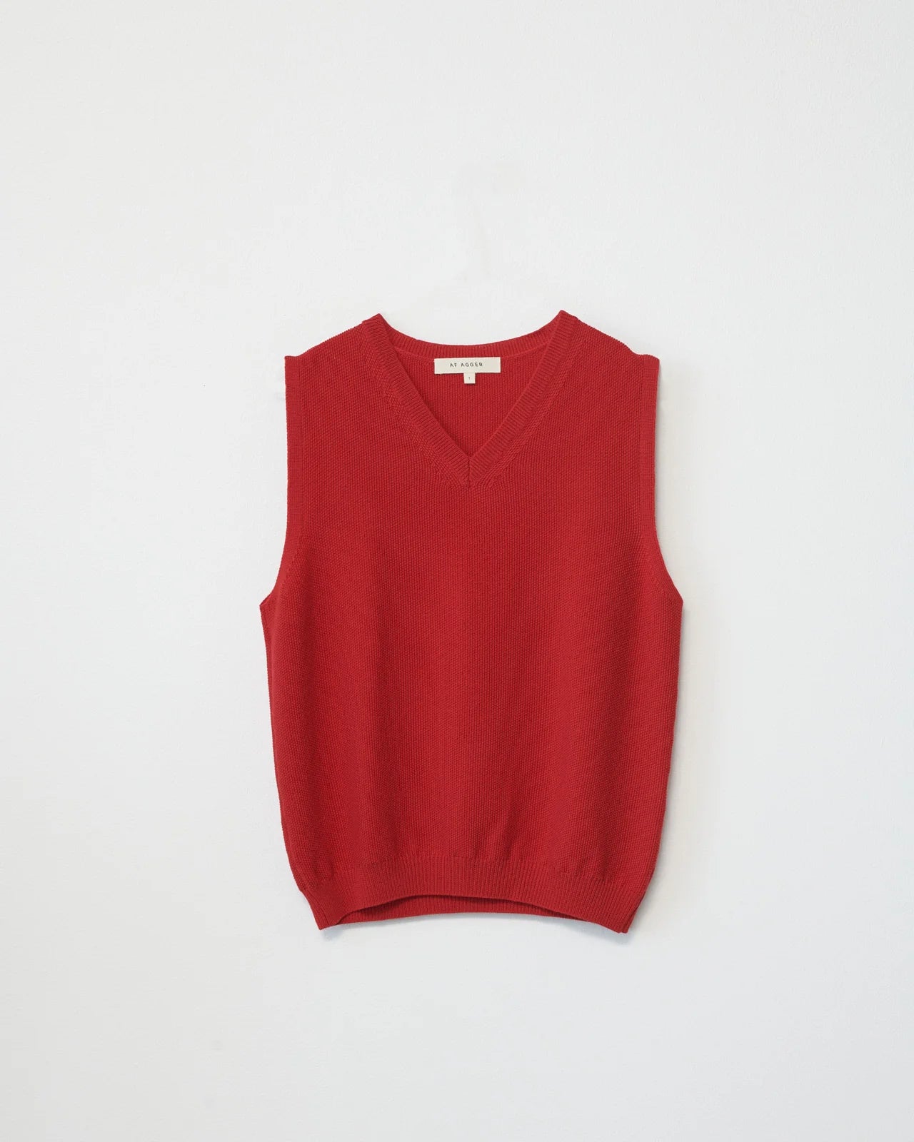 Af Agger Red Merino Knit Vest