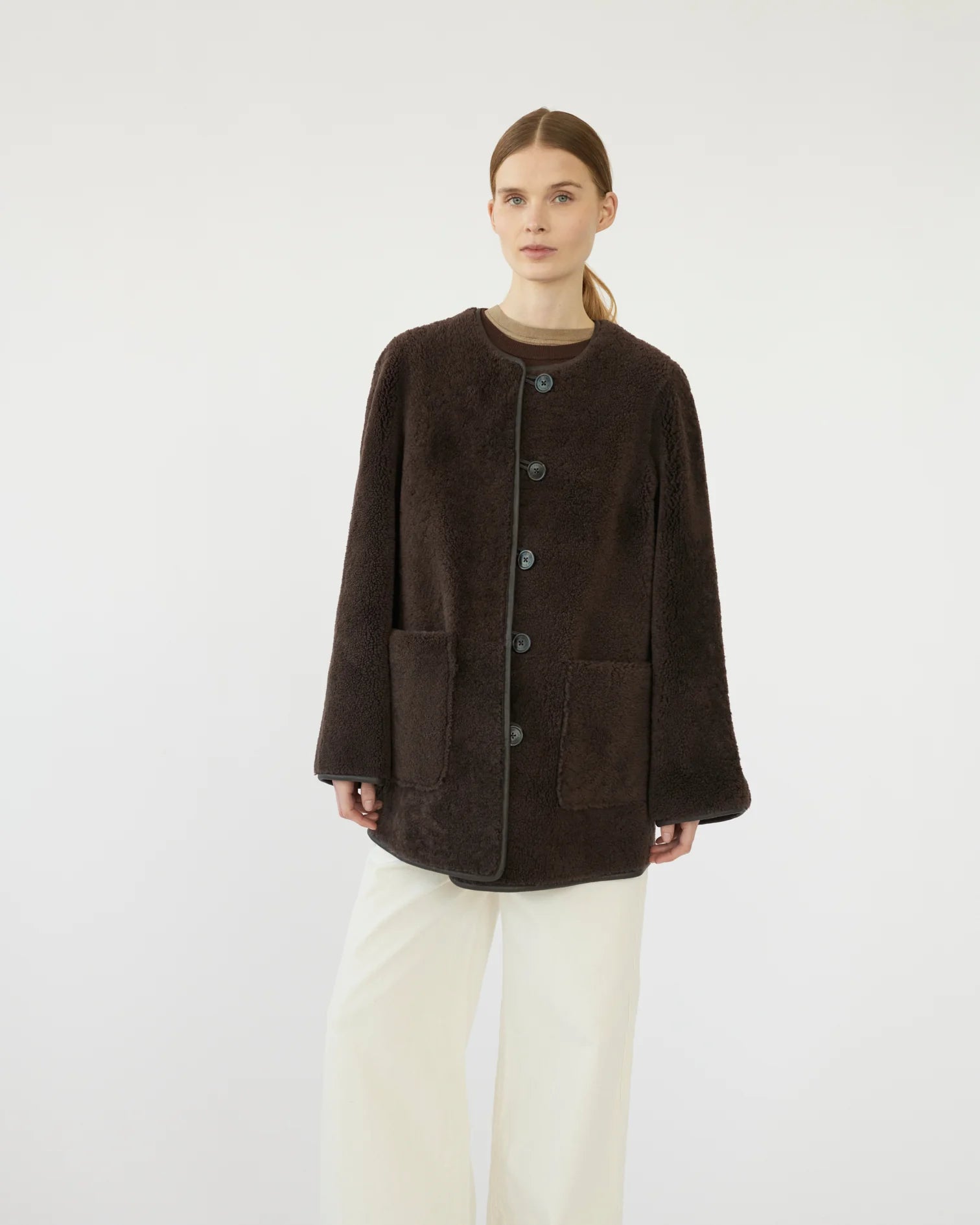 Af Agger Brown Shearling Coat