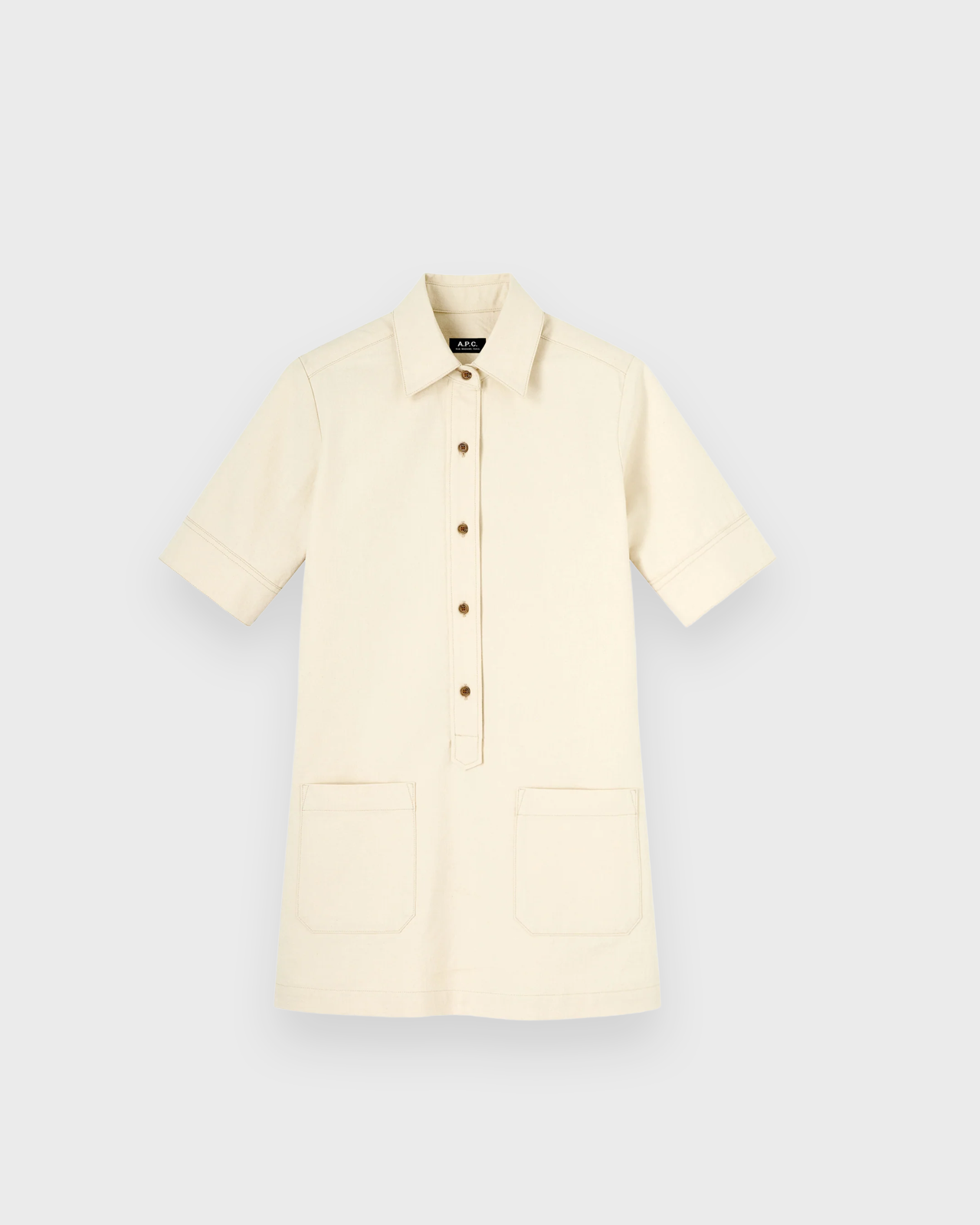 A.P.C. Ecru Robe Poly Dress