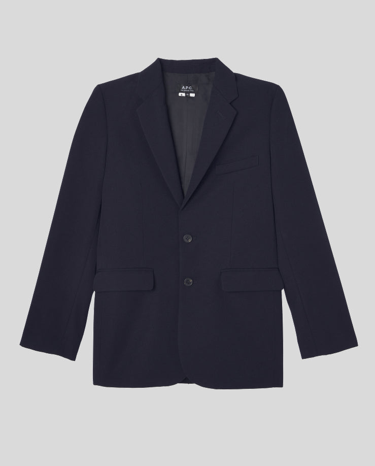 A.P.C Dark Navy Veste Tailleur Deux Boutons Blazer