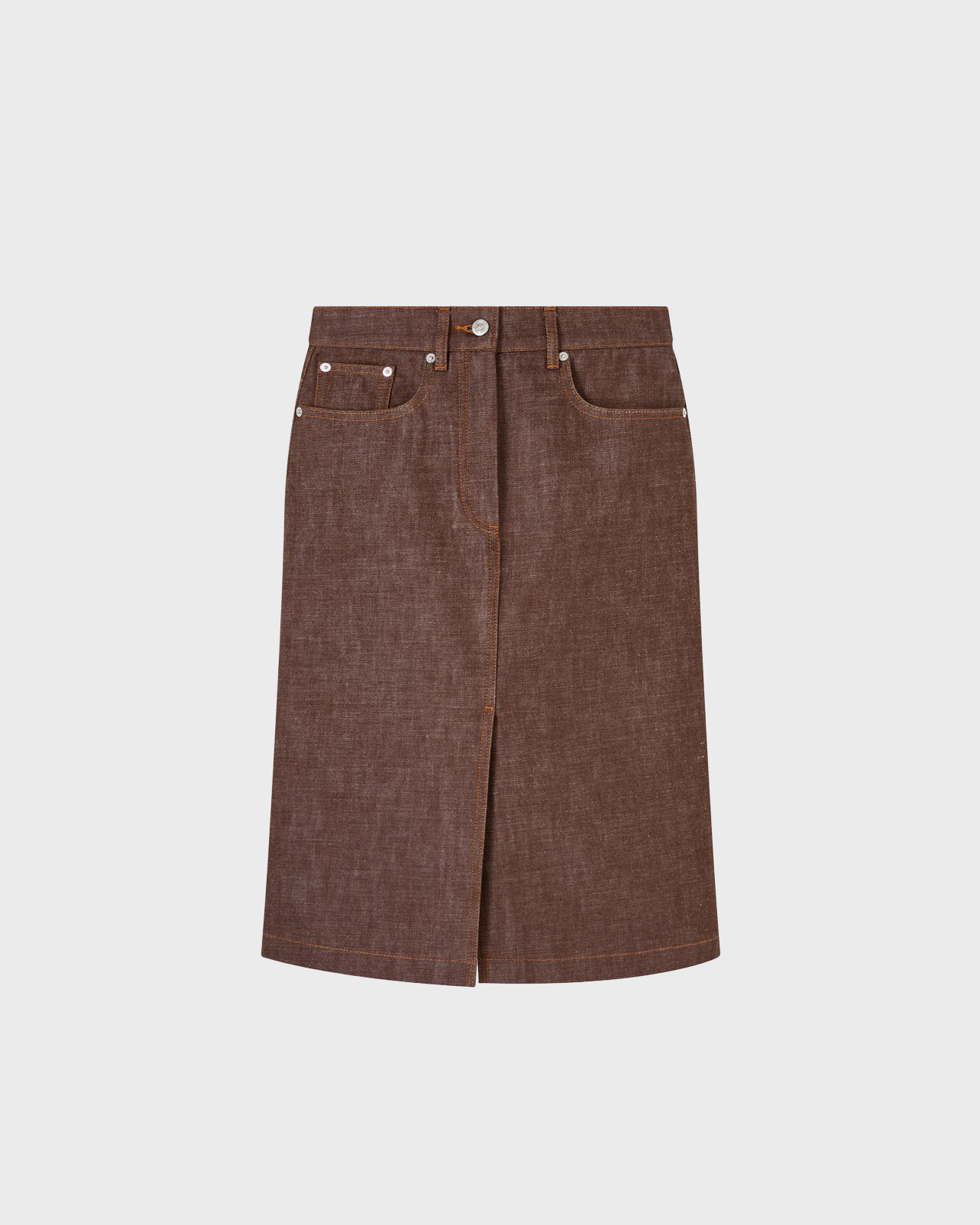A.P.C. Dark Brown Jupe Lizzie Skirt