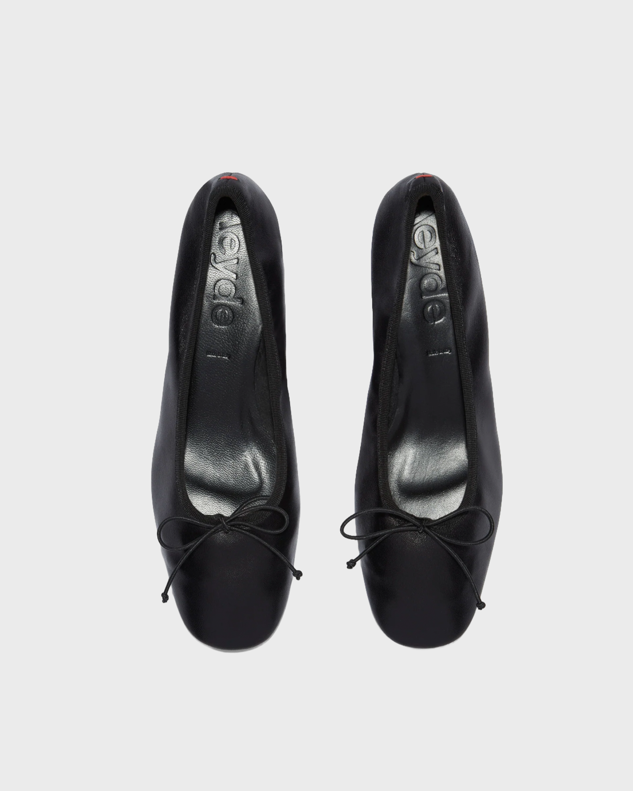 Aeyde Black Nappa Leather Onda Ballet Flats