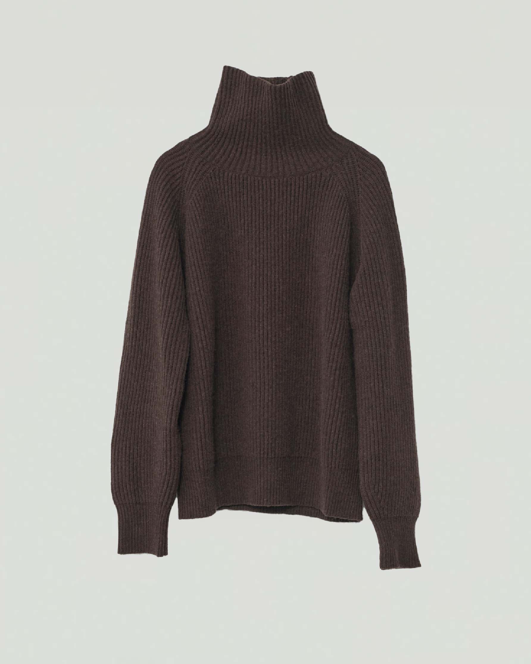 Af Agger Brown Shetland Wool Turtleneck