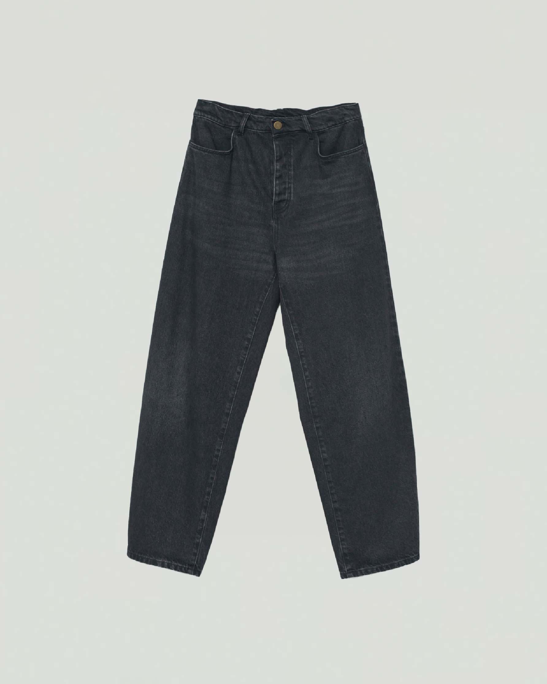 Af Agger Washed Black Barrel Jeans