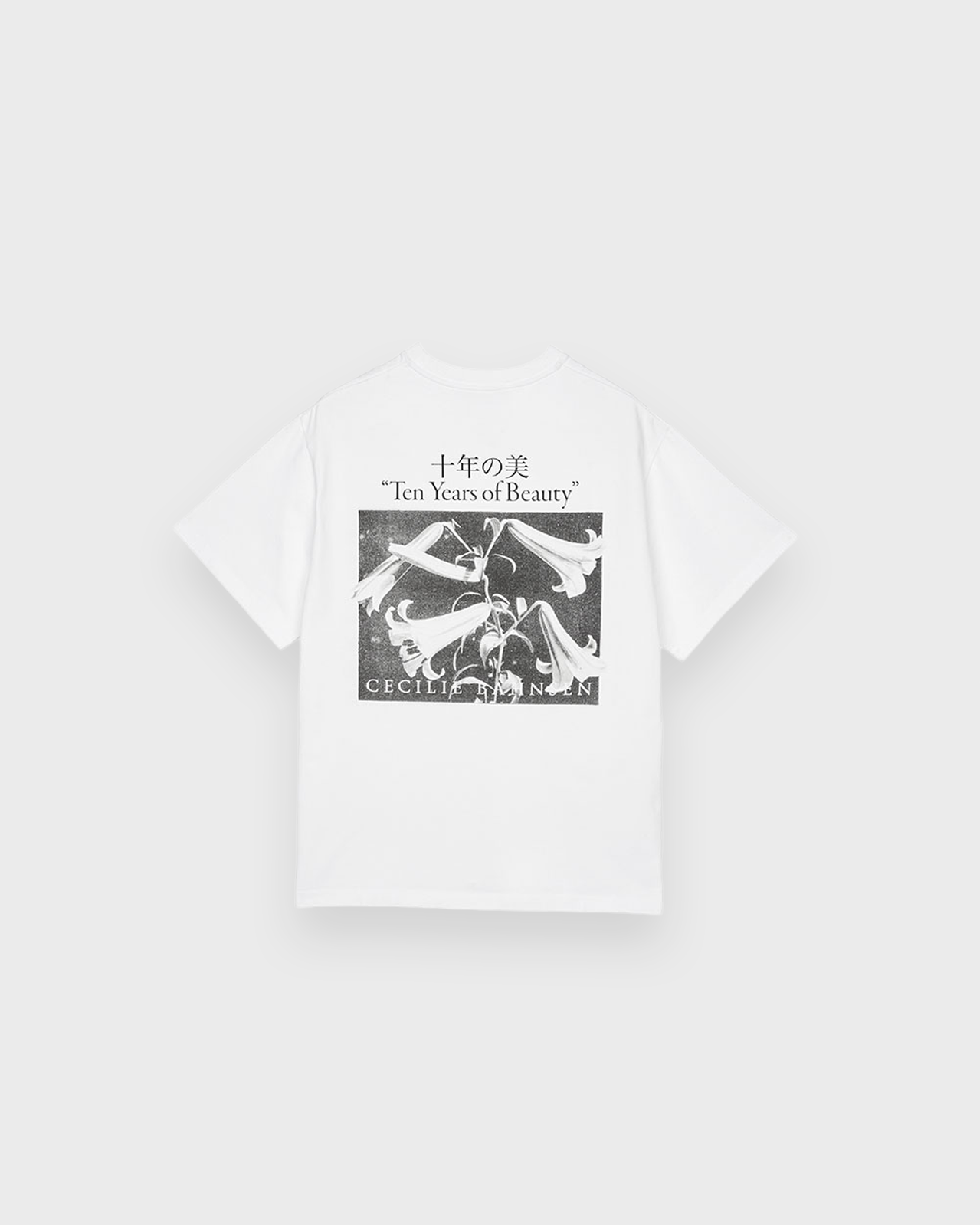 Cecilie Bahnsen White/Black Printed Jersey T-Shirt