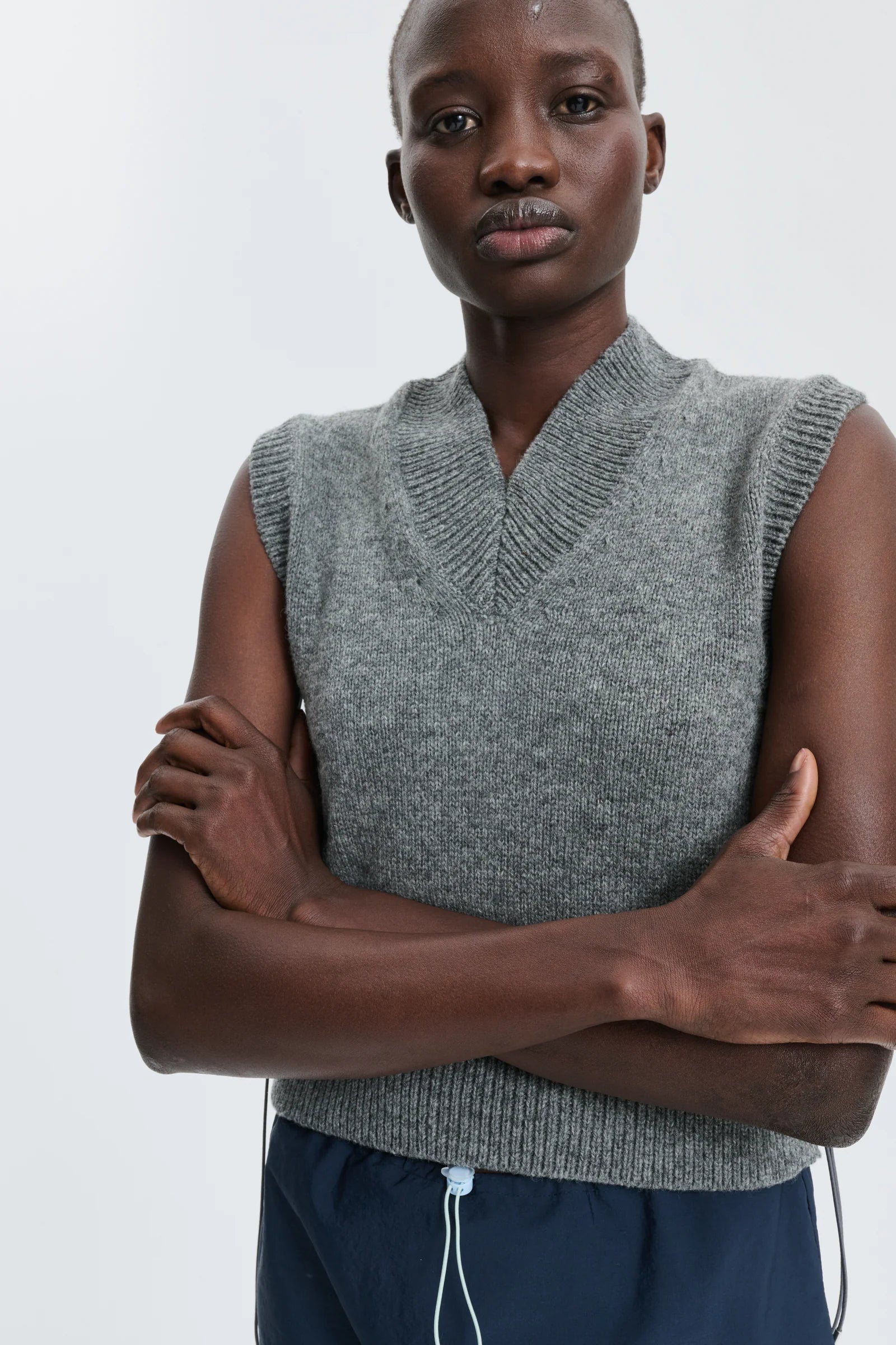 Cecilie Bahnsen Grey Fleetwood Vest