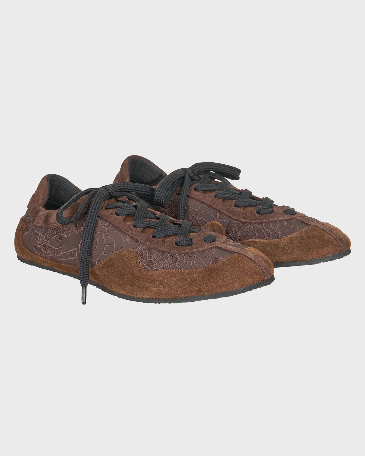 Cecilie Bahnsen Brown Blaise Soft Suede Sneakers