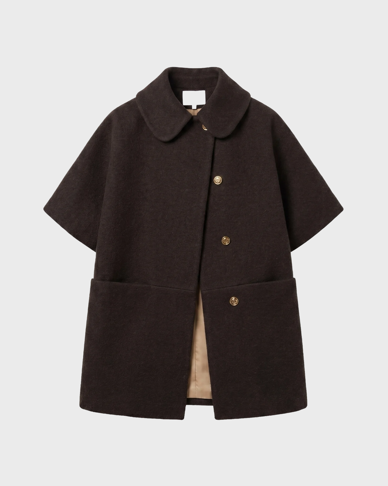 Crowd Brown Short MOK Wool Coat