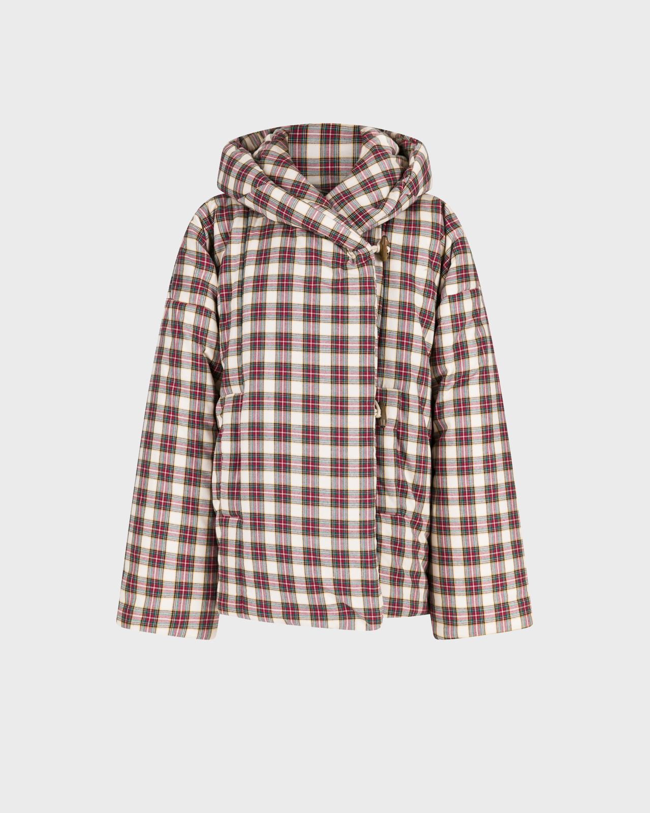 Dries Van Noten Ecru Vacali Flannel Puffer Jacket