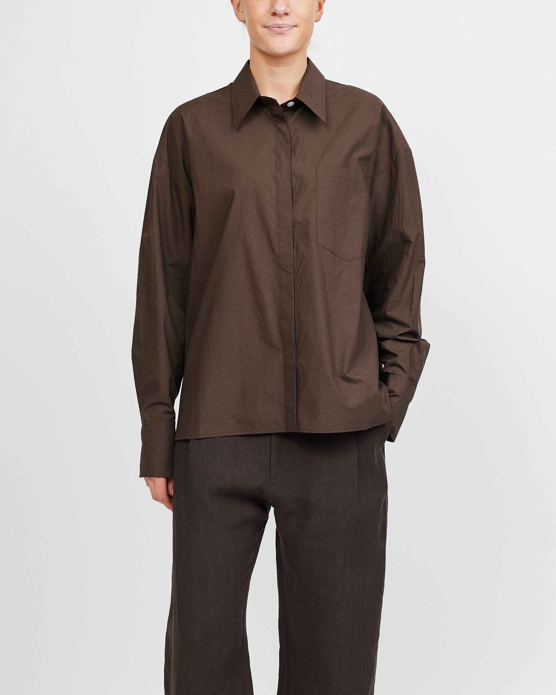 Af Agger Dark Brown Oversize Shirt
