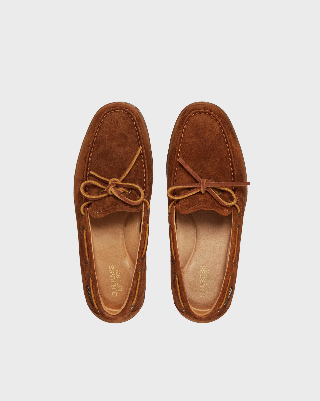 G.H. Bass & Co. Mid Brown Suede Wilton Driver Decker Loafers