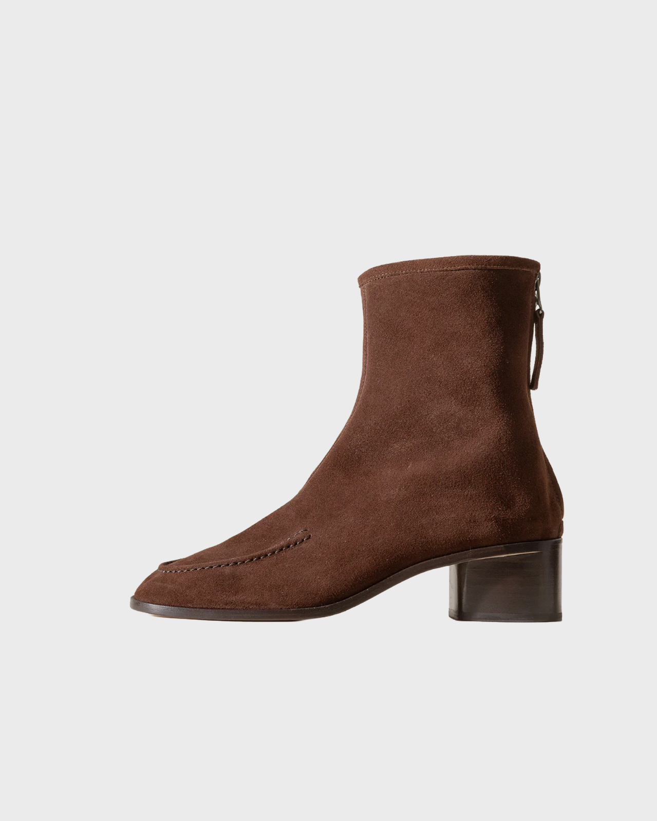 Hereu Dark Brown Calf Suede Heeled Juliol Boot