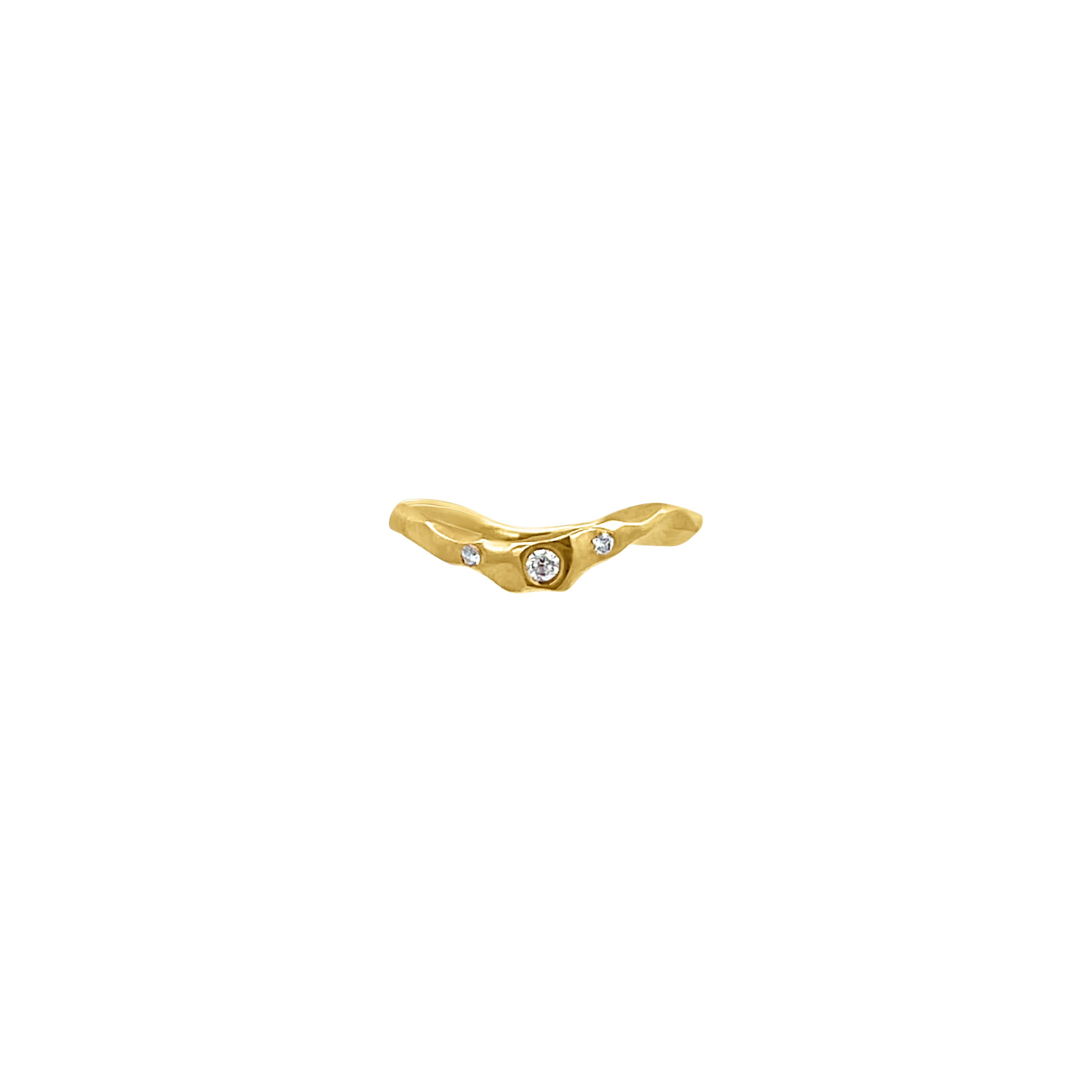 Sara Jin Mi Pure Three Diamonds Ring