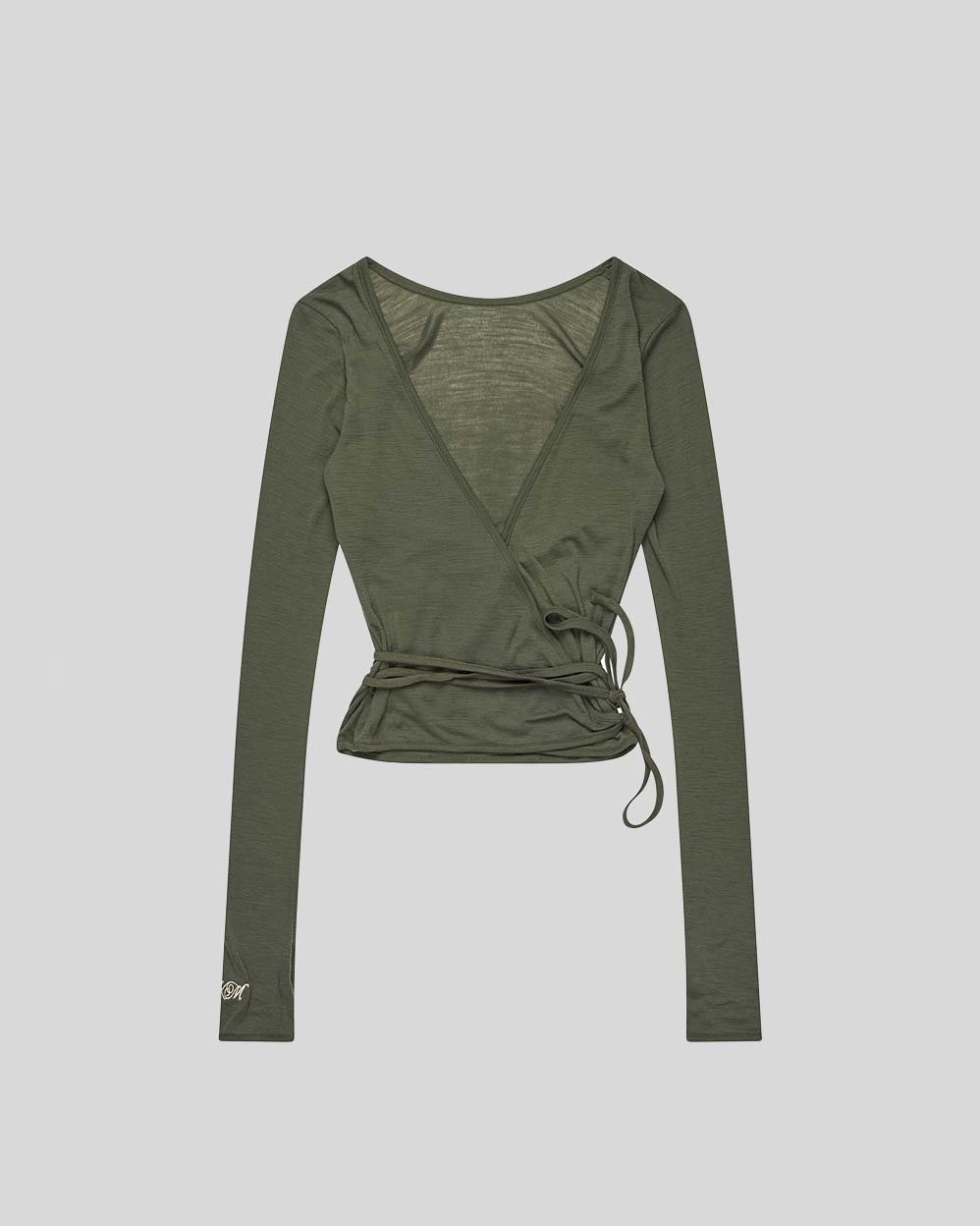 Kernemilk Olive Green Luna Wrap Blouse