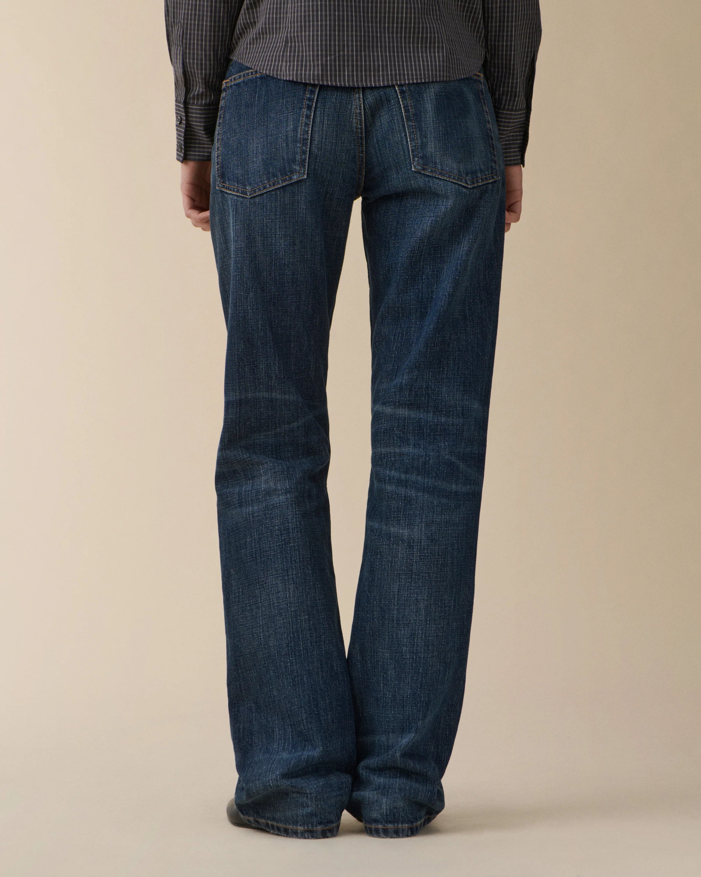 Jeanerica Dark Blue Righe Kyoto Droit Jeans