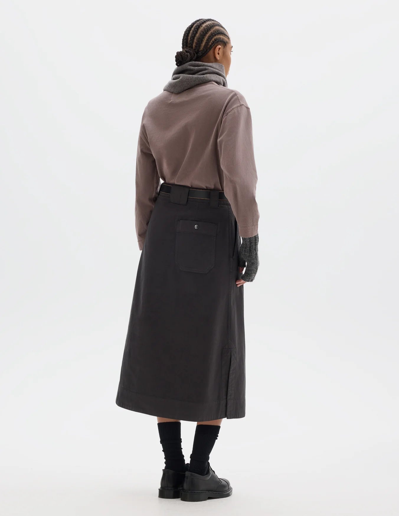 MHL Cocoa Side Vent Skirt