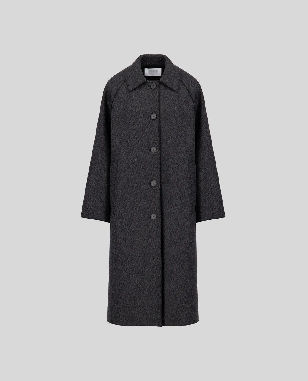 Harris Wharf London Anthracite Balmacaan Patterned Cashmere Blend